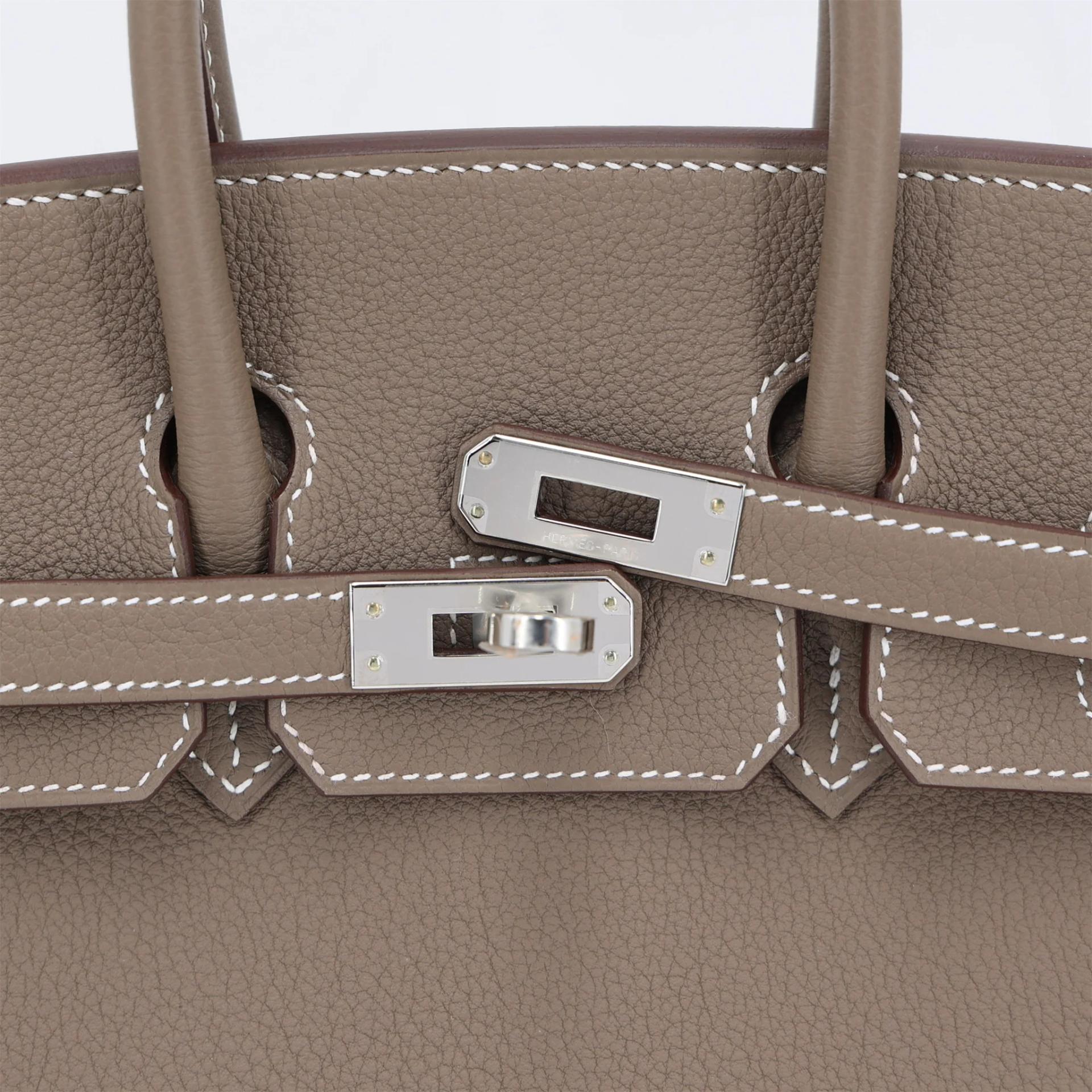 Brand New ( Rank N ) HERMÈS Birkin 25 Etoupe (18) Togo Palladium hardware G (2026) - 8