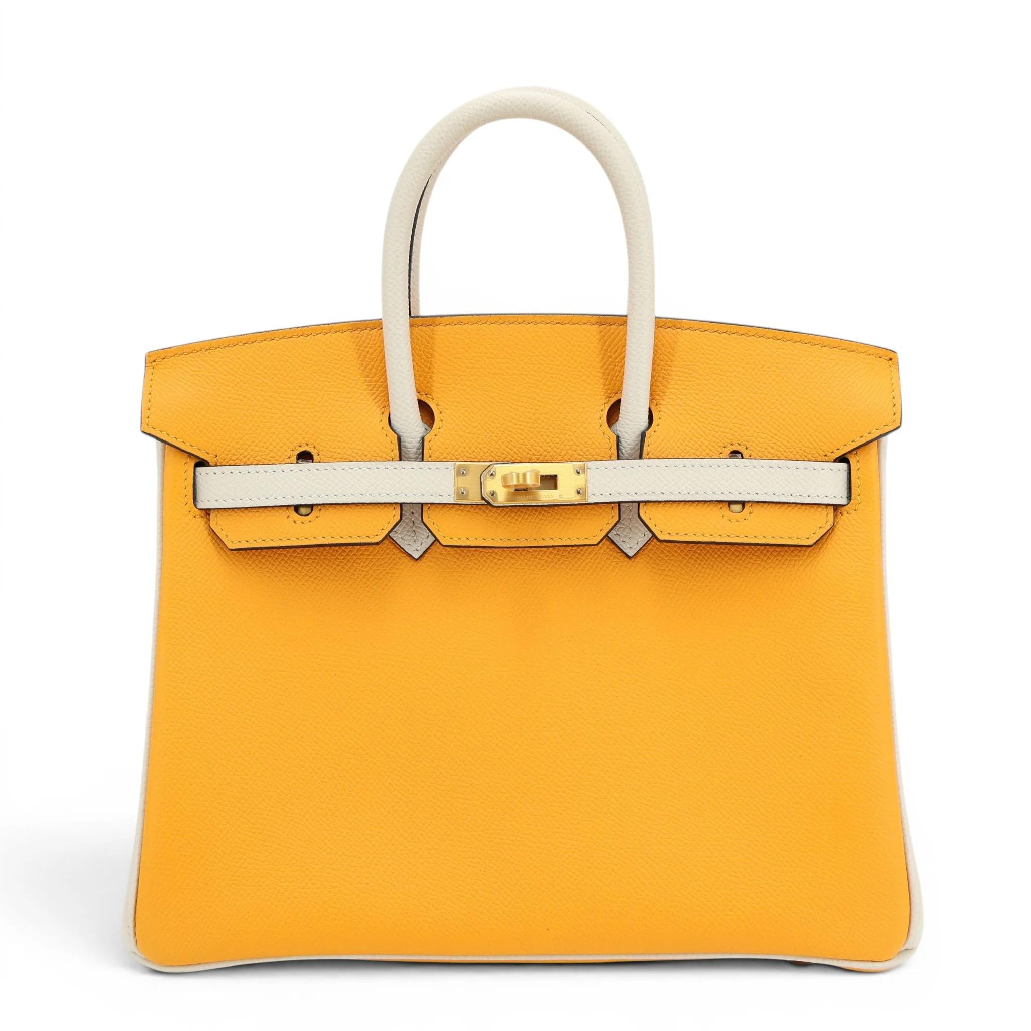 Birkin 25 Jaune d’Or (9V) Craie (10)