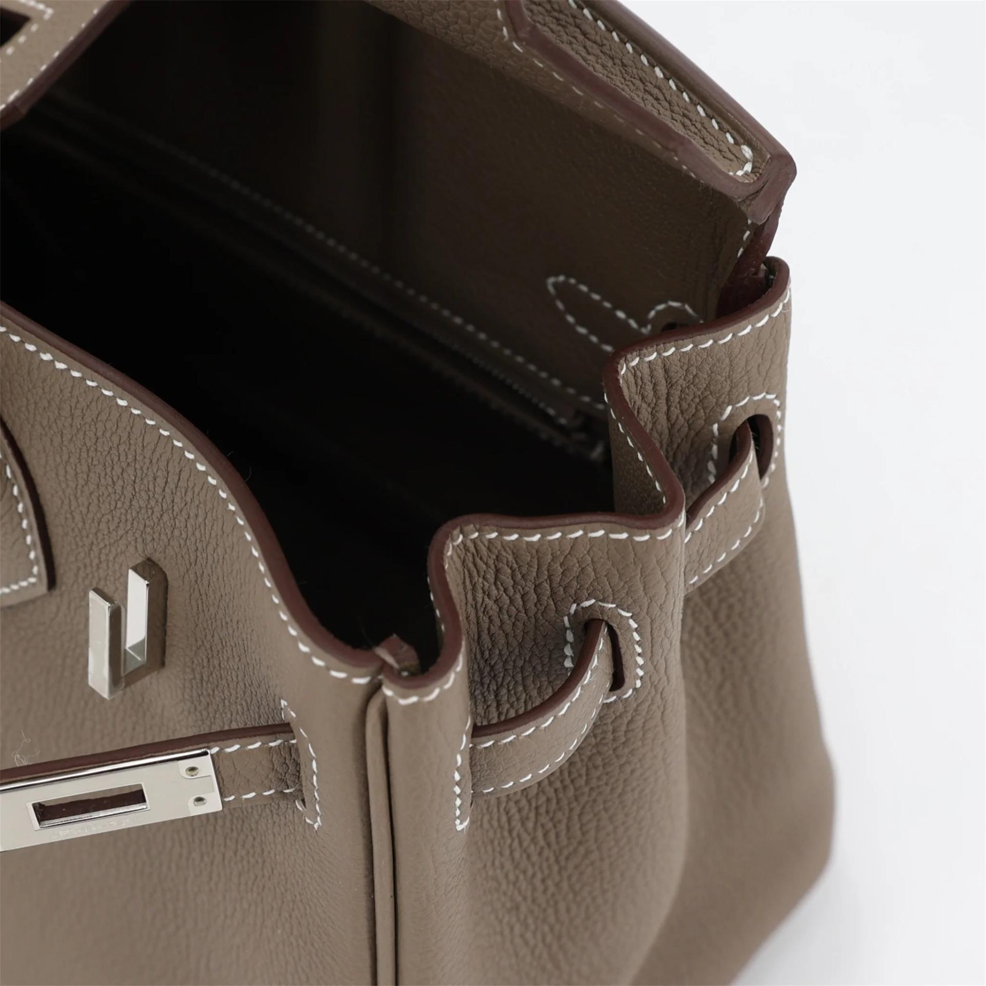 Brand New ( Rank N ) HERMÈS Birkin 25 Etoupe (18) Togo Palladium hardware G (2026) - 12