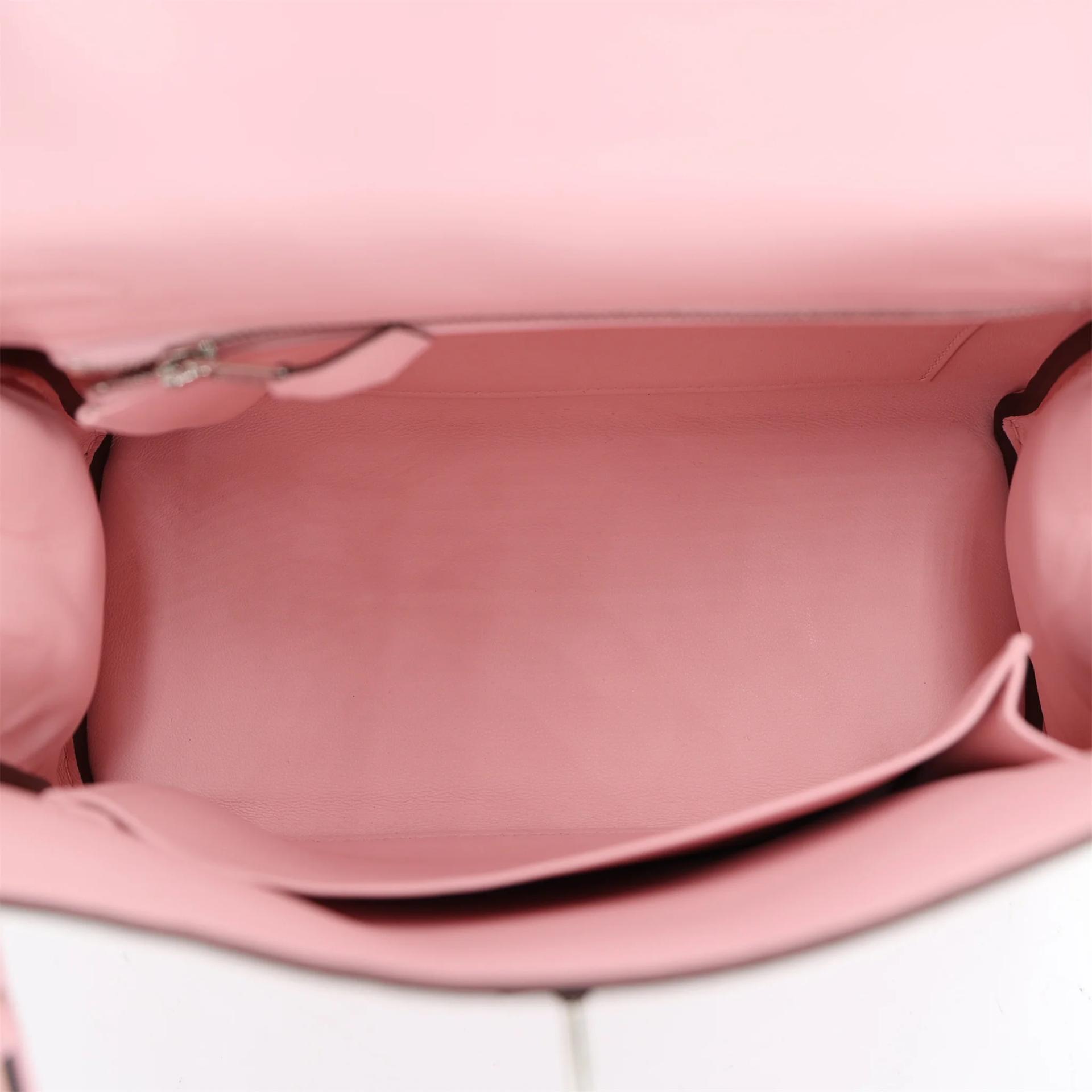 Brand New ( Rank N ) HERMÈS Kelly 25 Rose Sakura (3Q) Swift Palladium hardware K (2025) - 11