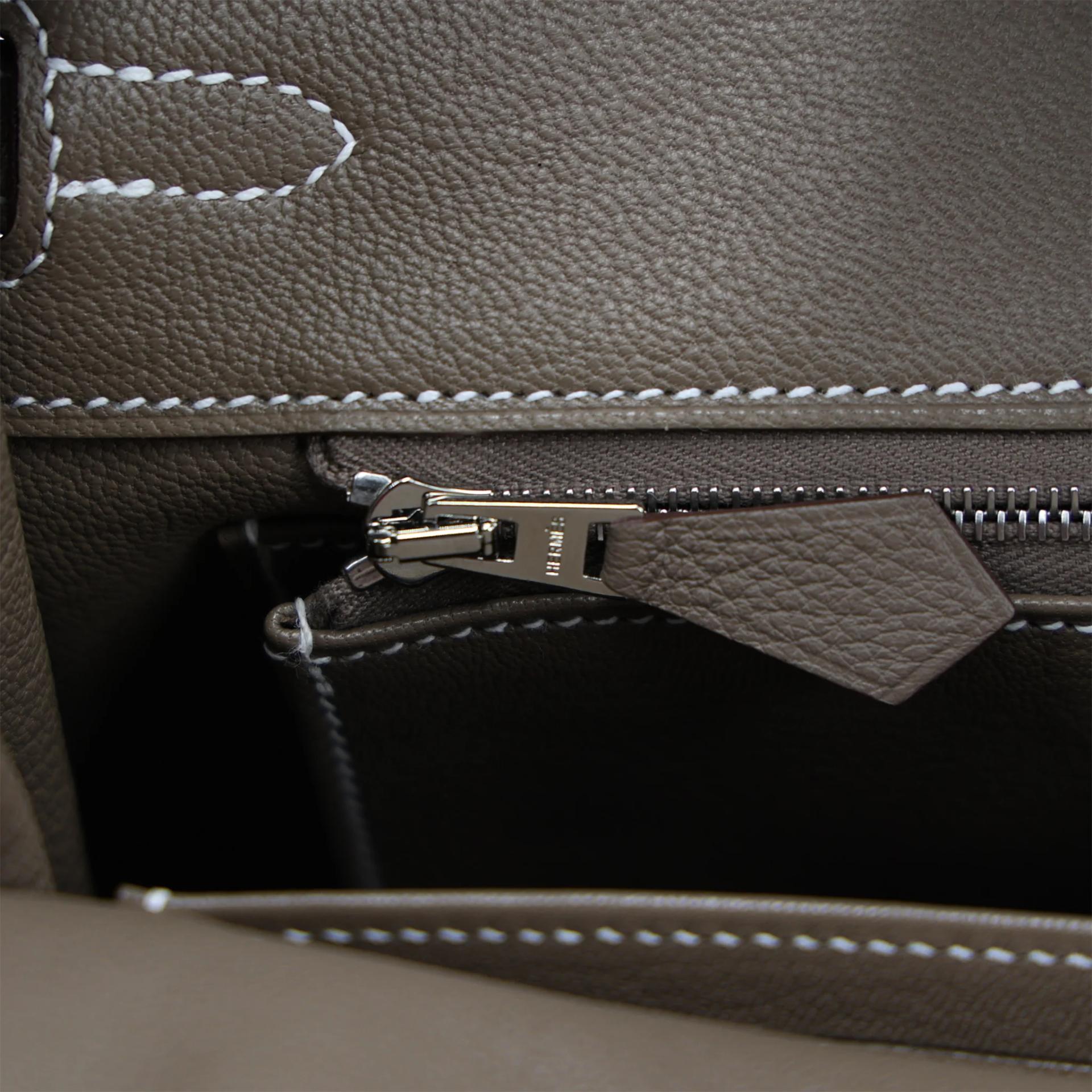 Brand New ( Rank N ) HERMÈS Birkin 25 Etoupe (18) Togo Palladium hardware G (2026) - 13