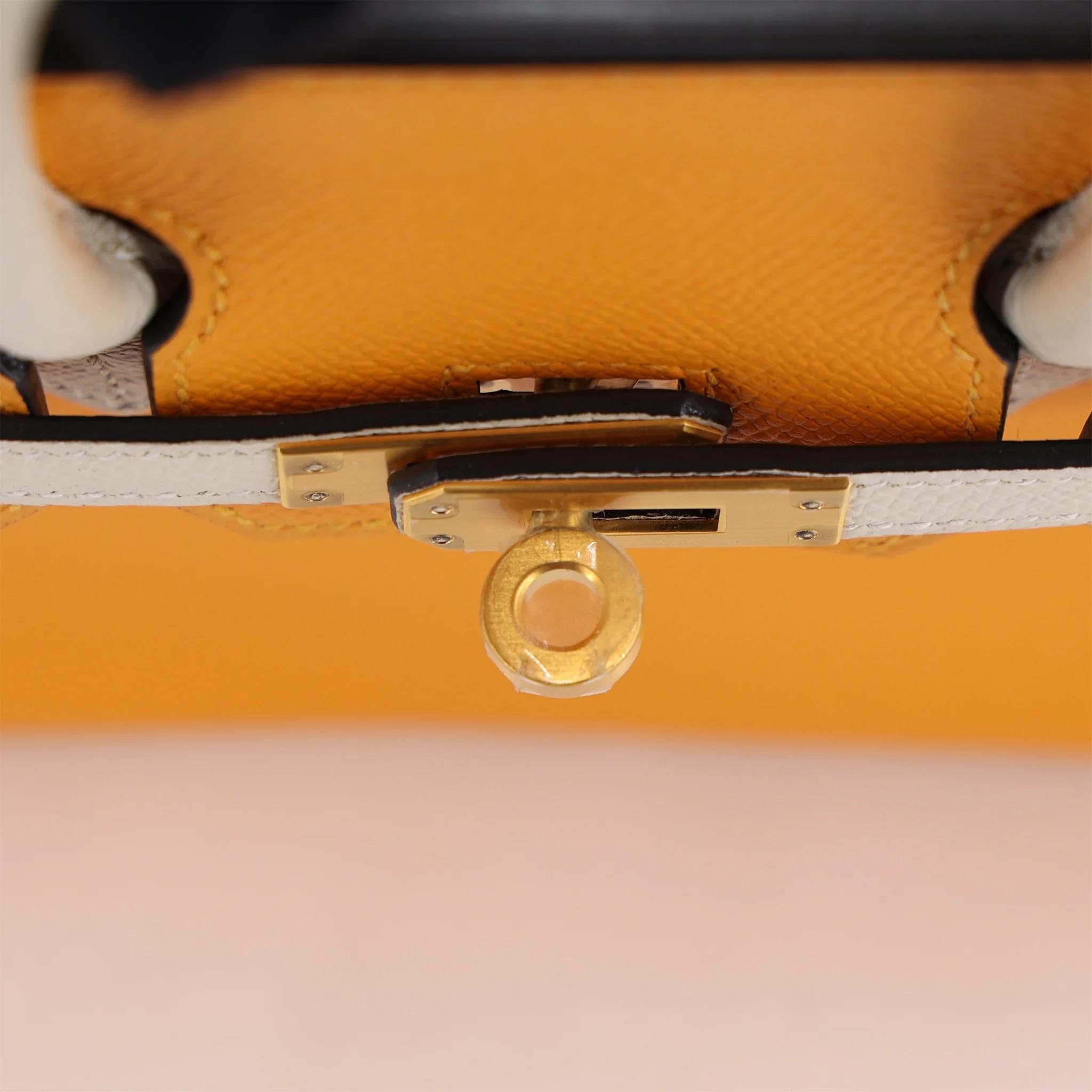 ランク SA HERMÈS エルメス スペシャルオーダー バーキン25 ジョーヌドール (9V) クレ (10) エプソン マットゴールド金具 C刻印 (2018) - 9