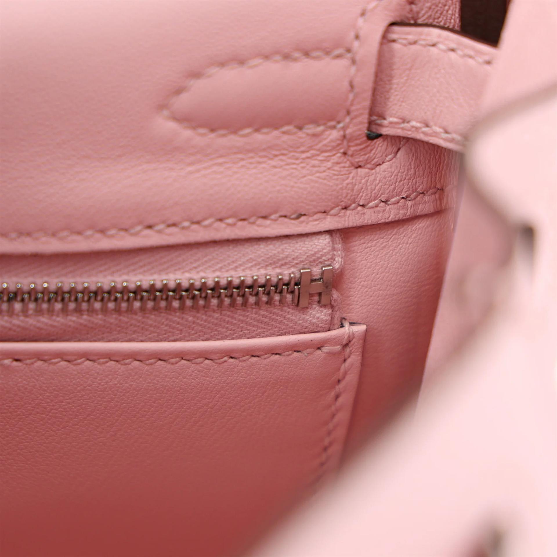 Brand New ( Rank N ) HERMÈS Kelly 25 Rose Sakura (3Q) Swift Palladium hardware K (2025) - 14