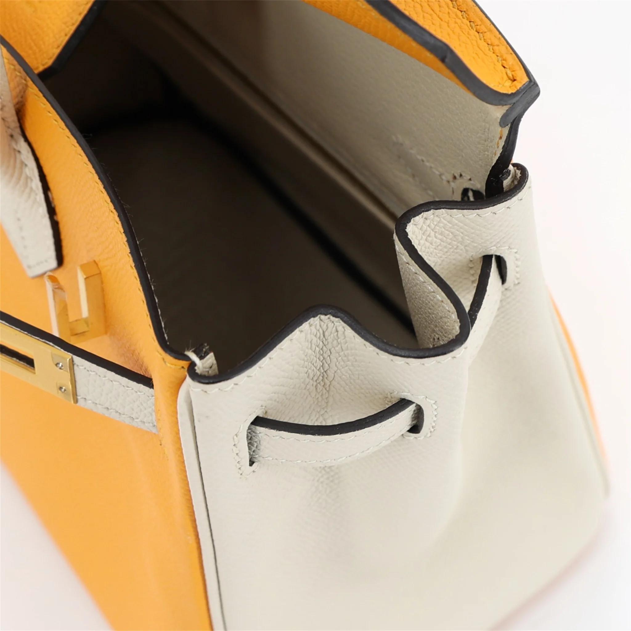 ランク SA HERMÈS エルメス スペシャルオーダー バーキン25 ジョーヌドール (9V) クレ (10) エプソン マットゴールド金具 C刻印 (2018) - 13
