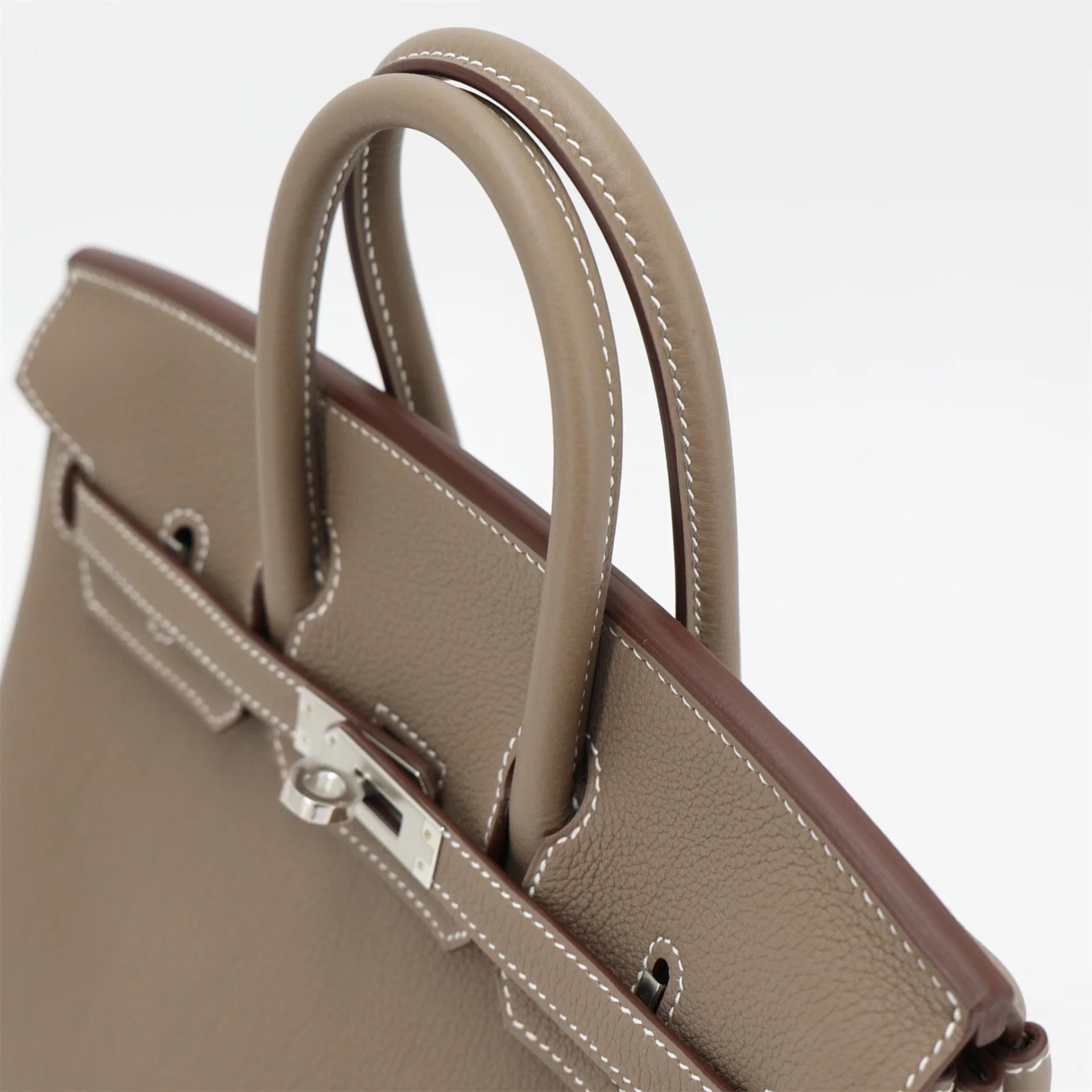 Brand New ( Rank N ) HERMÈS Birkin 25 Etoupe (18) Togo Palladium hardware G (2026) - 3