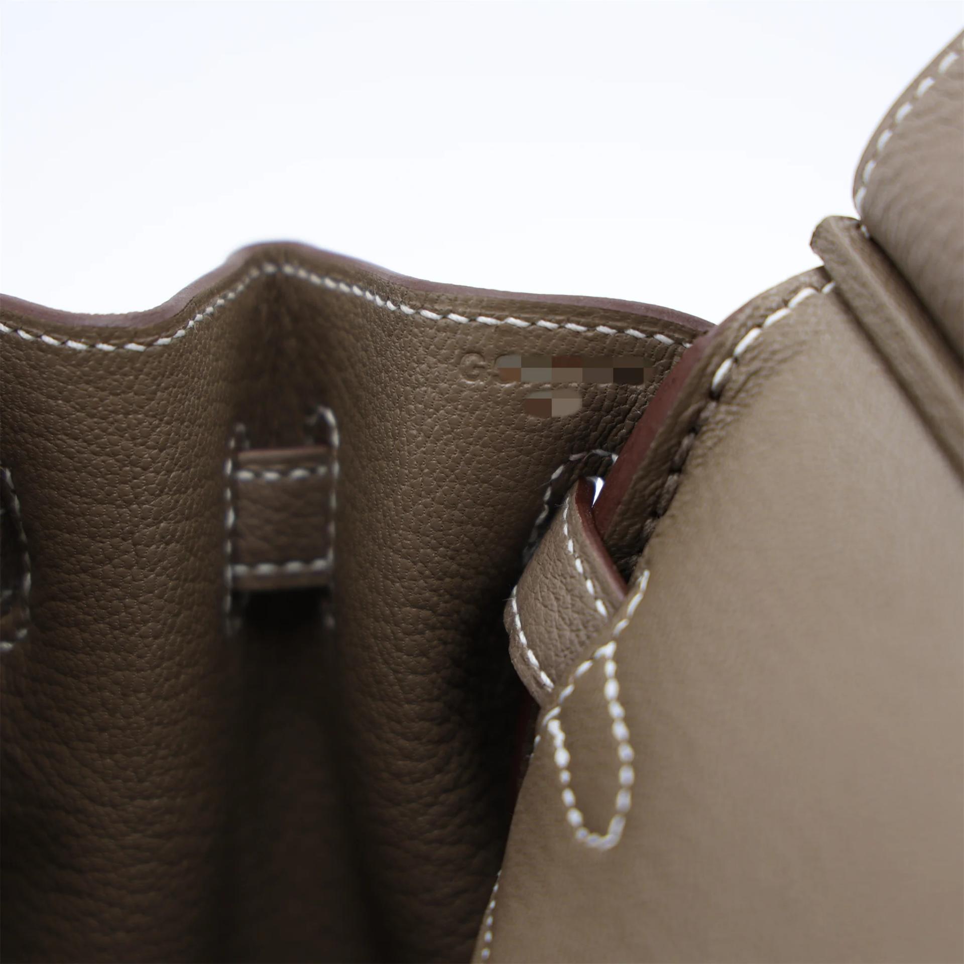 Brand New ( Rank N ) HERMÈS Birkin 25 Etoupe (18) Togo Palladium hardware G (2026) - 15