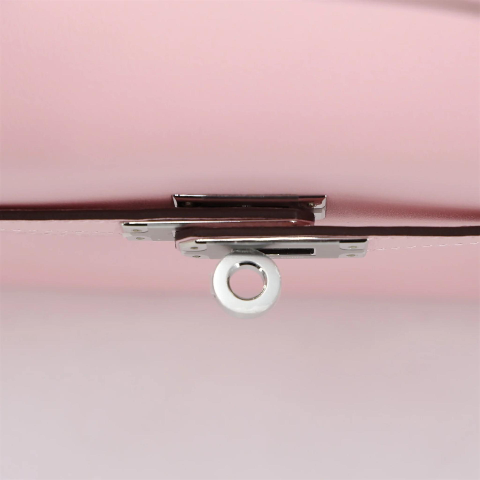 Brand New ( Rank N ) HERMÈS Kelly 25 Rose Sakura (3Q) Swift Palladium hardware K (2025) - 9