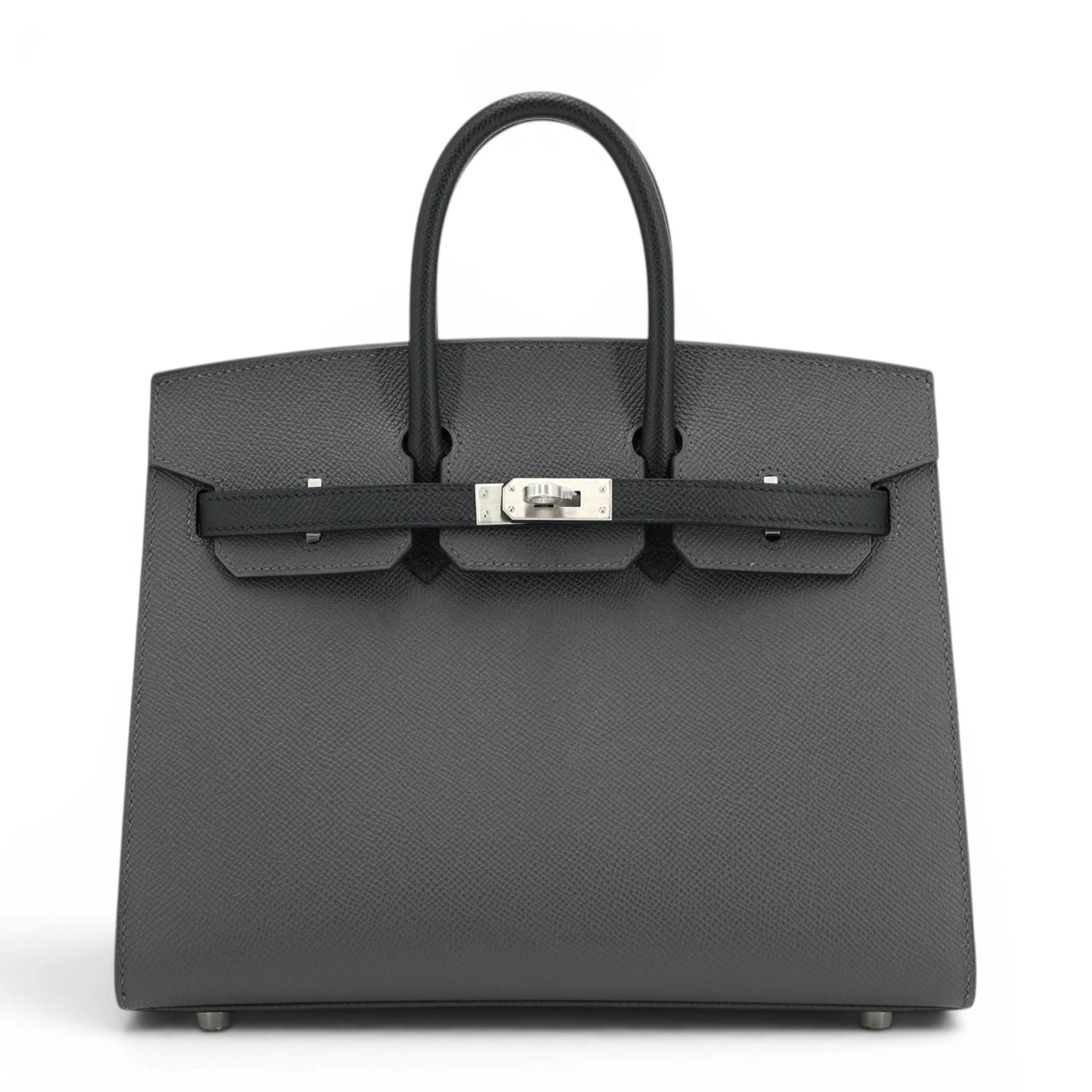 Birkin 25 sellier  Black Graphite (88)