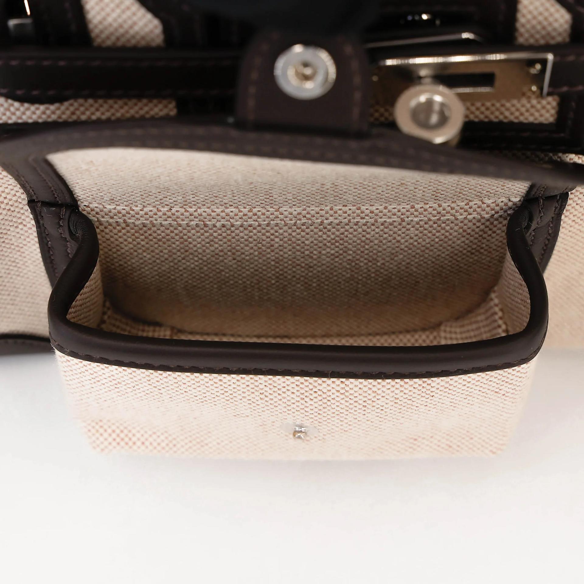 ランク N 新品 HERMÈS エルメス 限定品 バーキン 25 カーゴ ベブラン（T3） スイフト トワルアッシュ シルバー金具 G刻印 (2026) - 11