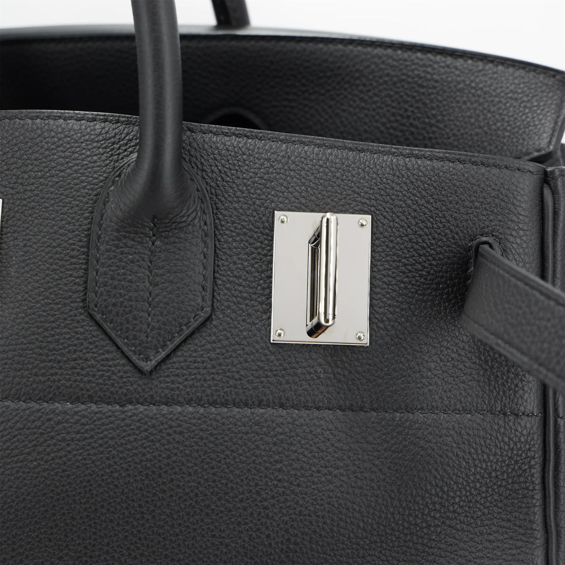 SA超美品 HERMÈS 爱马仕 HAC 40 89 黑色 Noir (Black) Togo小牛皮 银扣 B刻 2023年 - 11