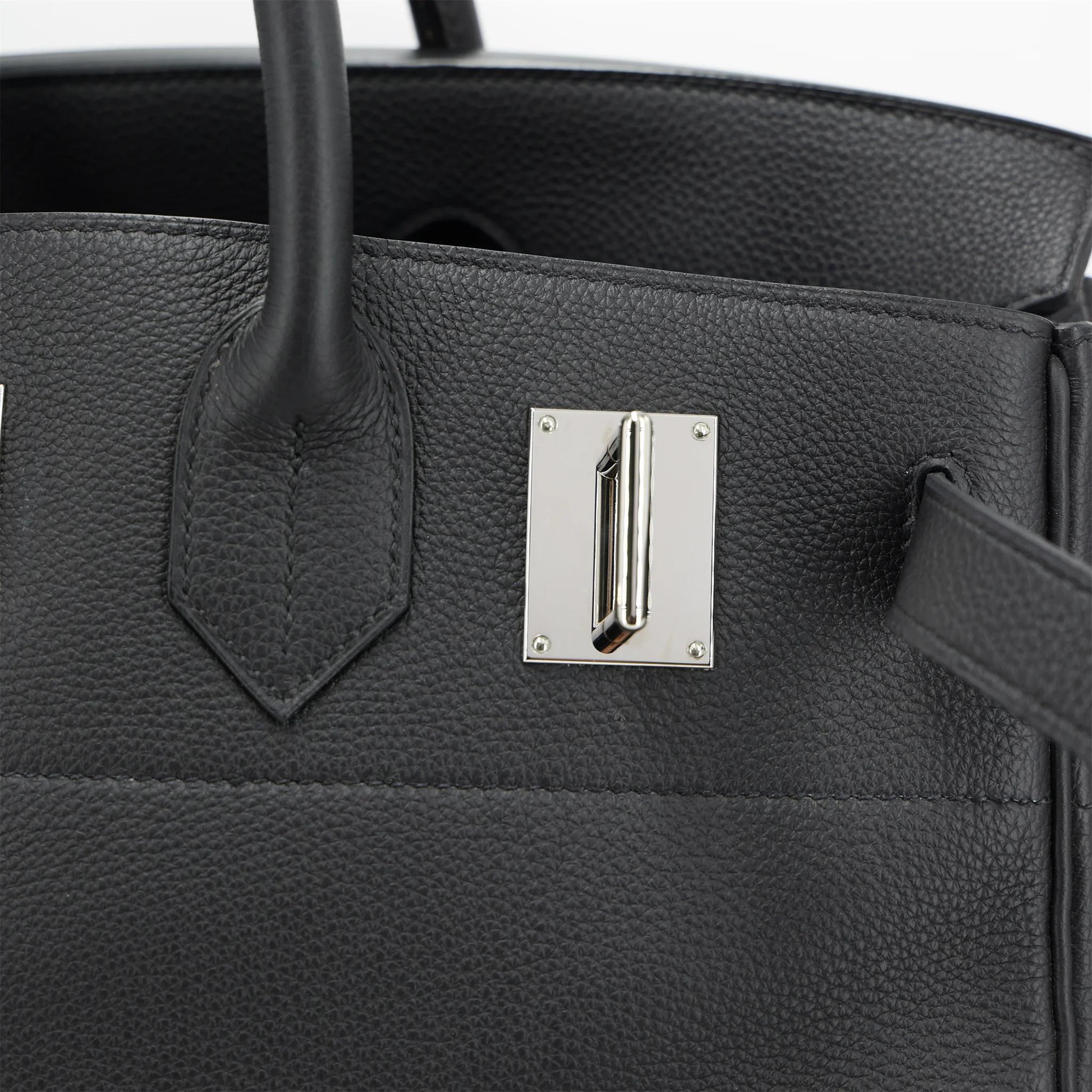 ランク SA HERMÈS エルメス オータクロア40 ブラック (89) トゴ シルバー金具 B刻印 (2023) - 11