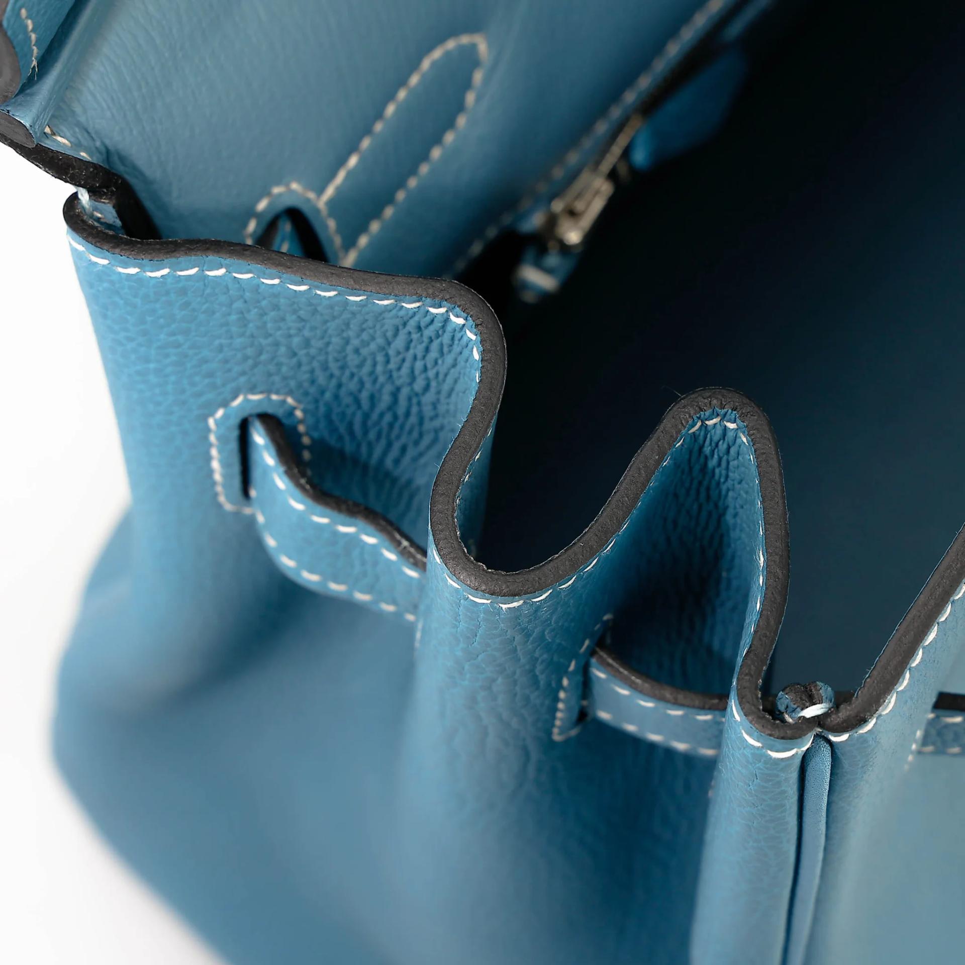 ランク NS 未使用品 HERMÈS エルメス バーキン35 ブルージーン (75) トゴ シルバー金具 □N刻印 (2010) - 19