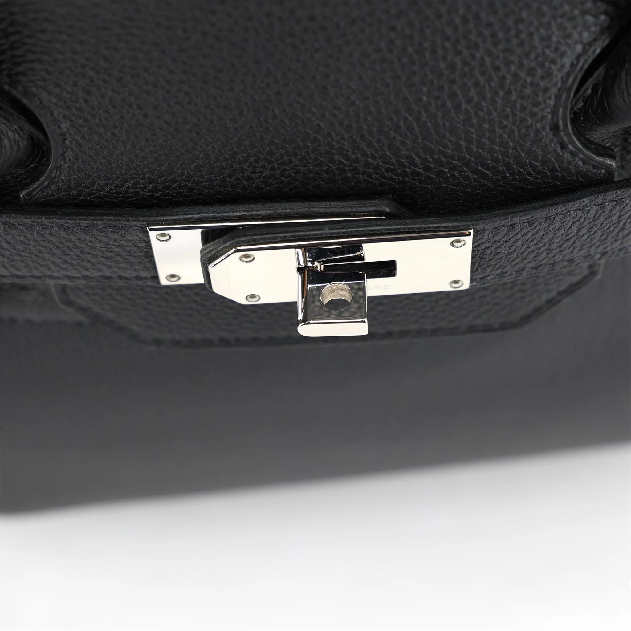 ランク SA HERMÈS エルメス オータクロア40 ブラック (89) トゴ シルバー金具 B刻印 (2023) - 9