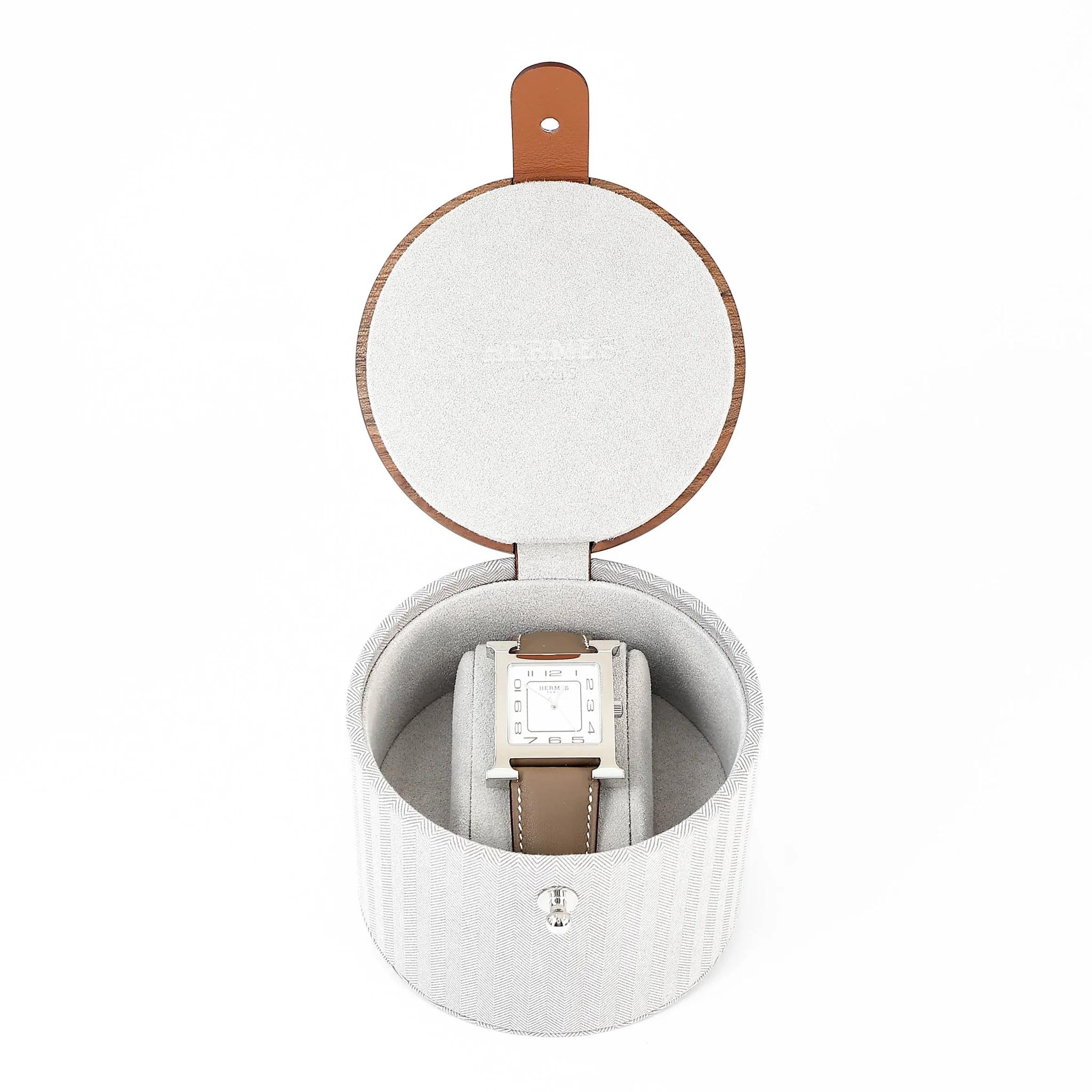 Brand New ( Rank N ) HERMÈS Watch Heure H Etoupe (18) Swift Stainless steel - 3