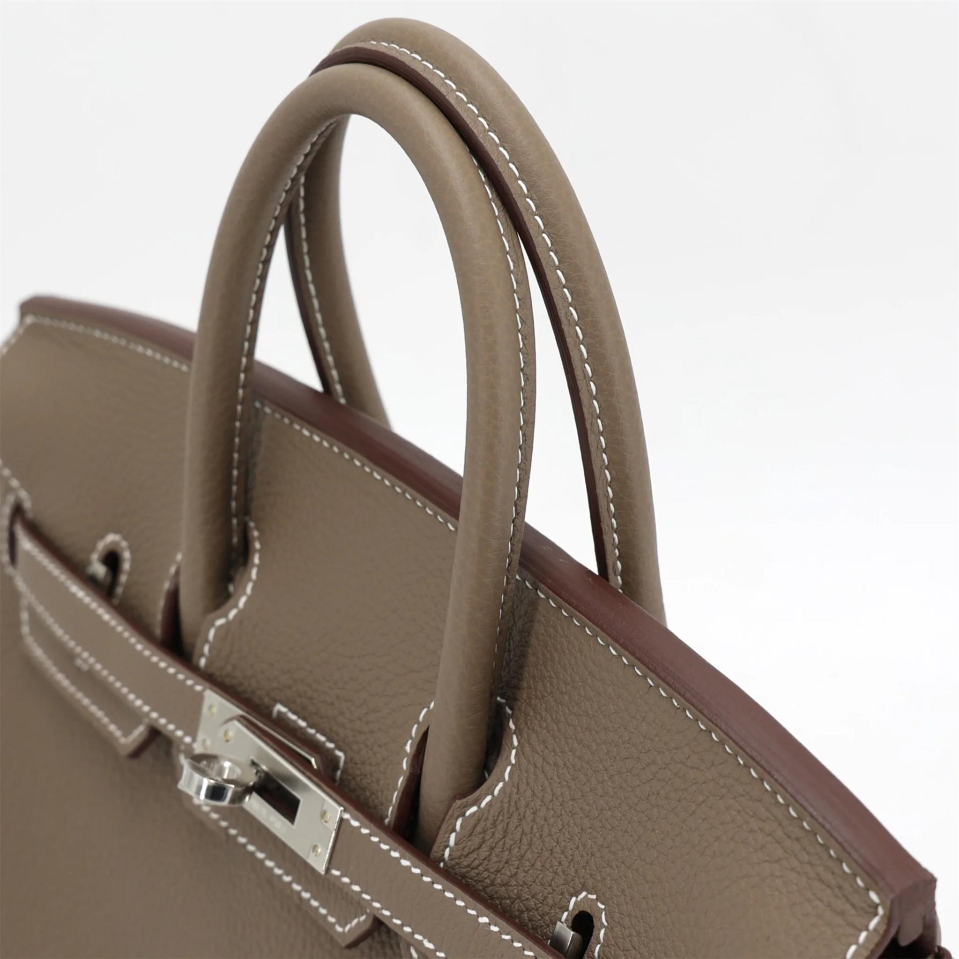 Brand New ( Rank N ) HERMÈS Birkin 25 Etoupe (18) Togo Palladium hardware K (2025) - 3