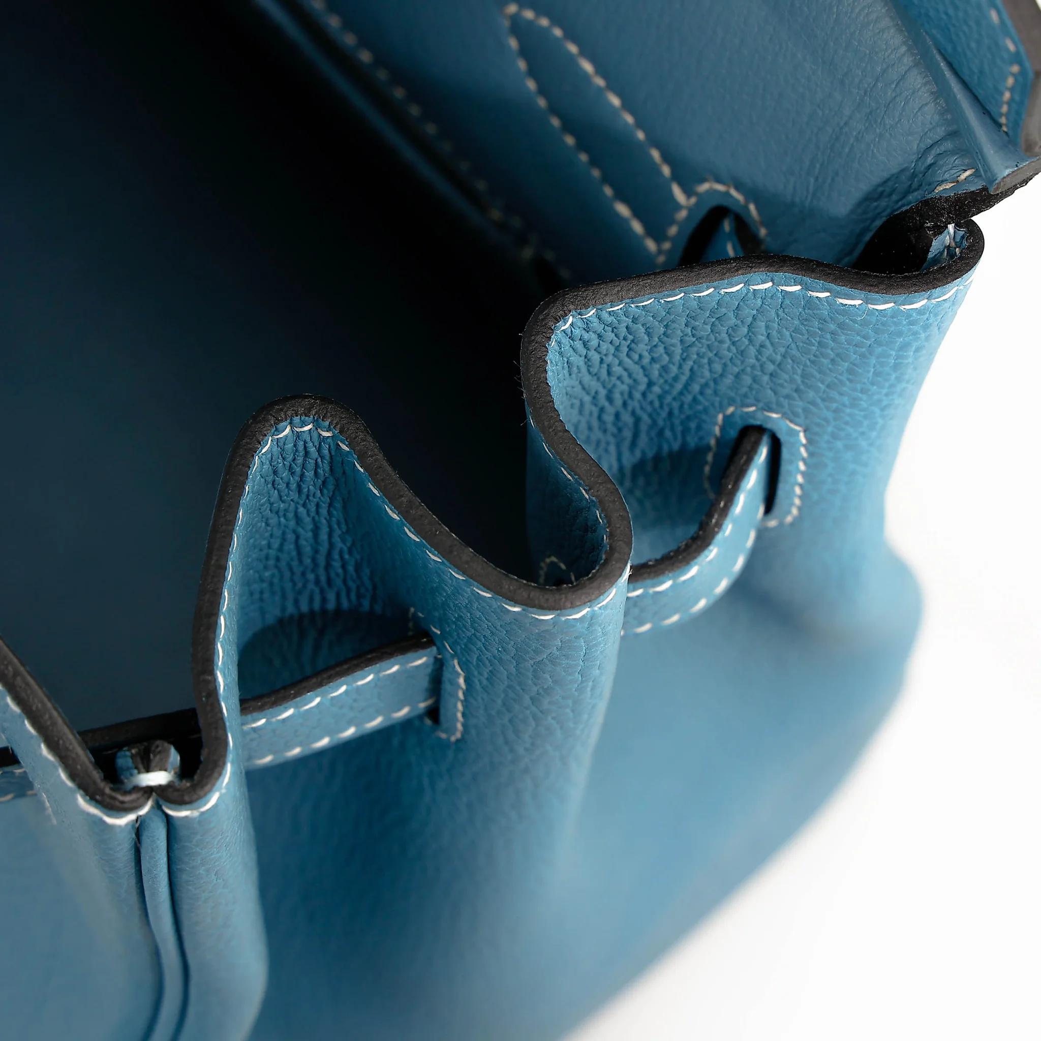 ランク NS 未使用品 HERMÈS エルメス バーキン35 ブルージーン (75) トゴ シルバー金具 □N刻印 (2010) - 18