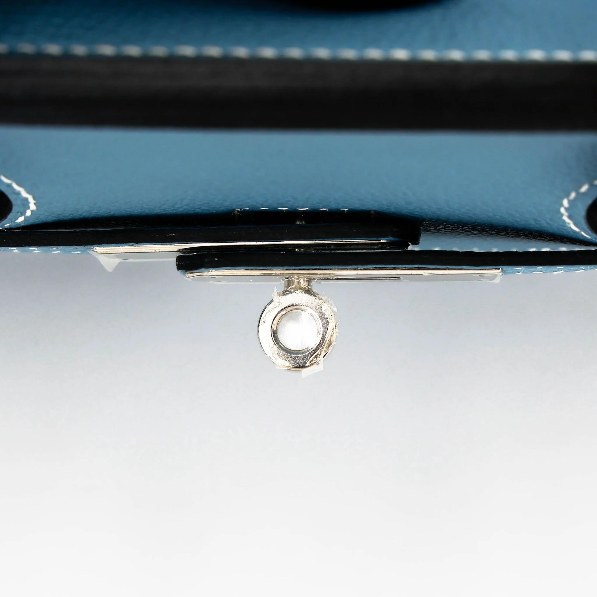 ランク NS 未使用品 HERMÈS エルメス バーキン35 ブルージーン (75) トゴ シルバー金具 □N刻印 (2010) - 9
