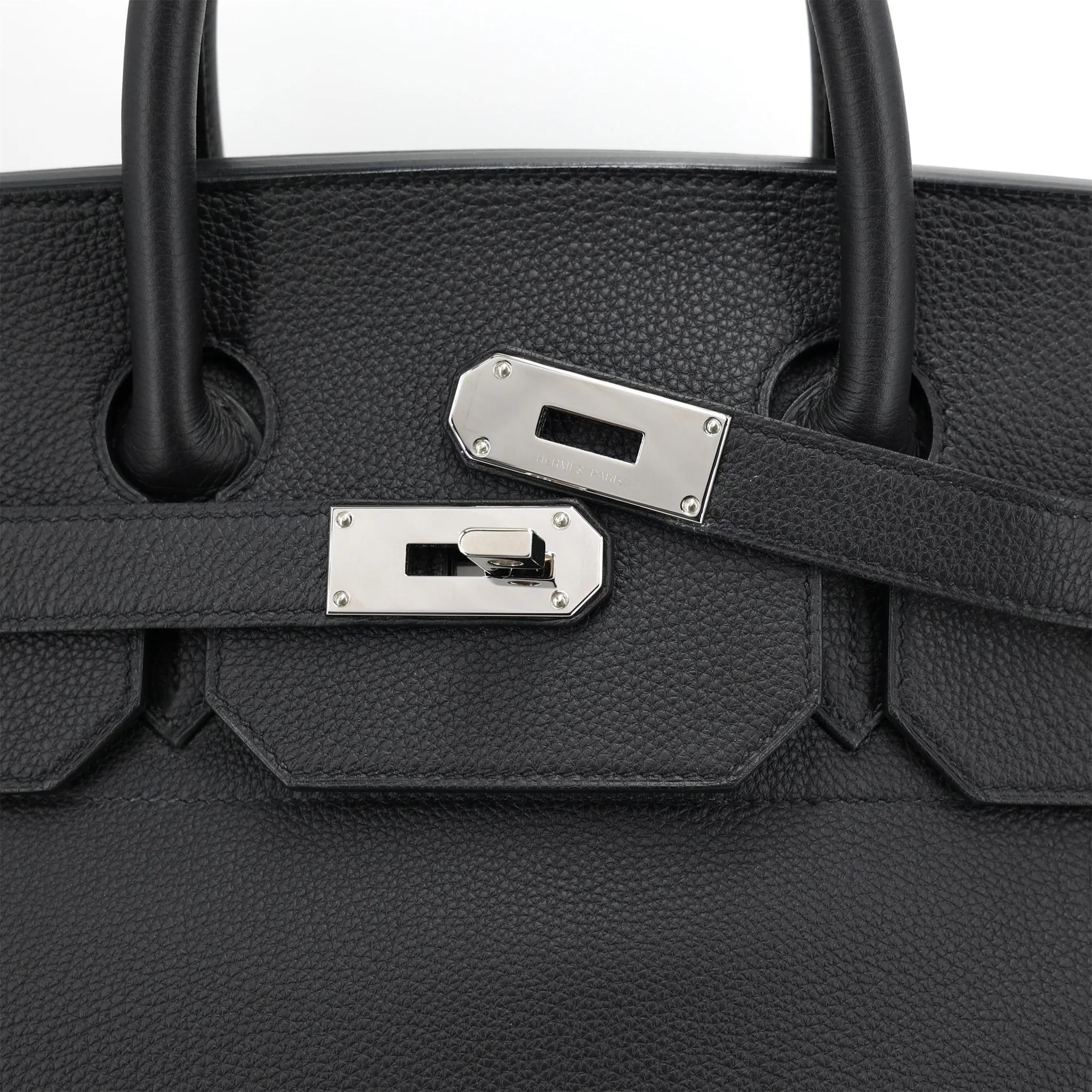 ランク SA HERMÈS エルメス オータクロア40 ブラック (89) トゴ シルバー金具 B刻印 (2023) - 8
