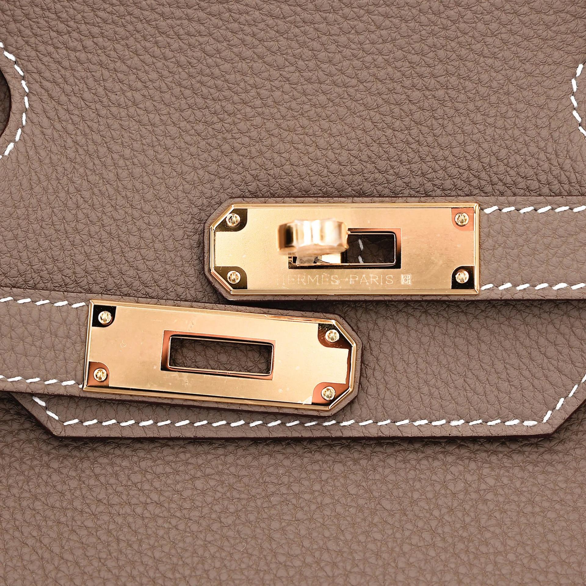 Brand New ( Rank N ) HERMÈS Birkin 40 Etoupe (18) Togo Gold hardware G (2026) - 8