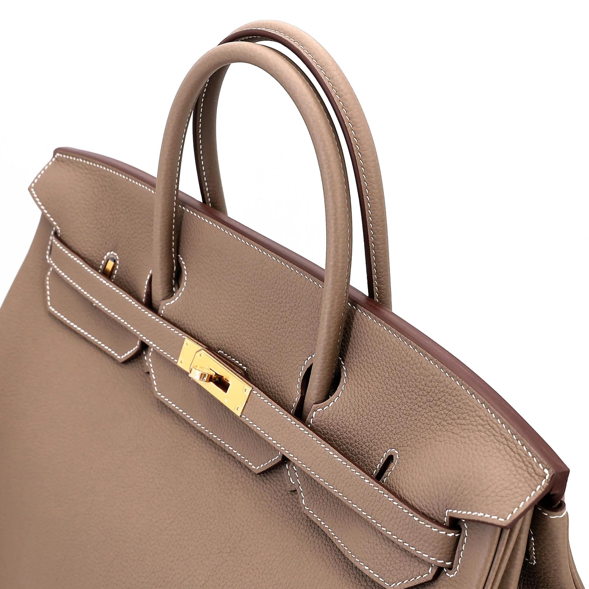 Brand New ( Rank N ) HERMÈS Birkin 40 Etoupe (18) Togo Gold hardware G (2026) - 3