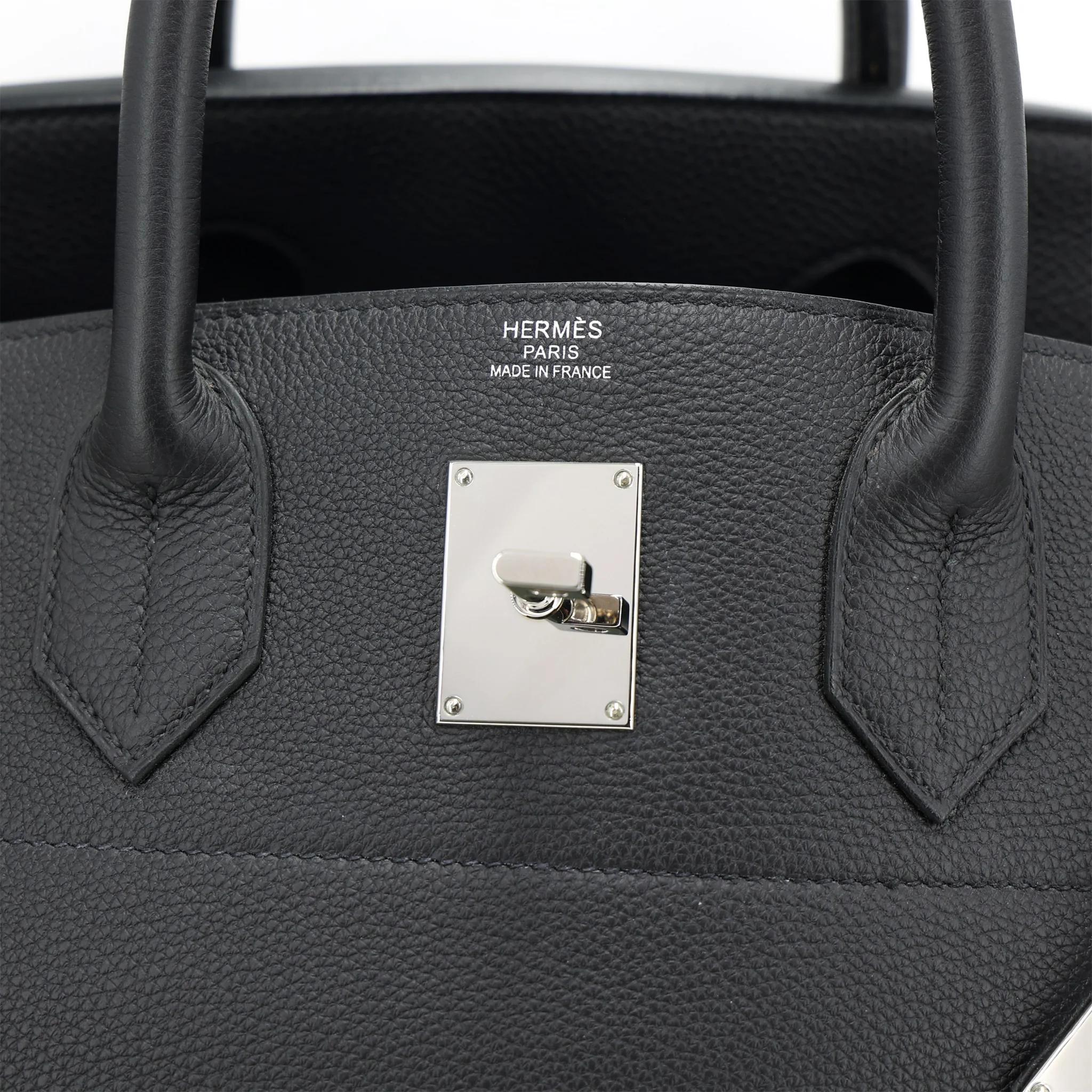 ランク SA HERMÈS エルメス オータクロア40 ブラック (89) トゴ シルバー金具 B刻印 (2023) - 10
