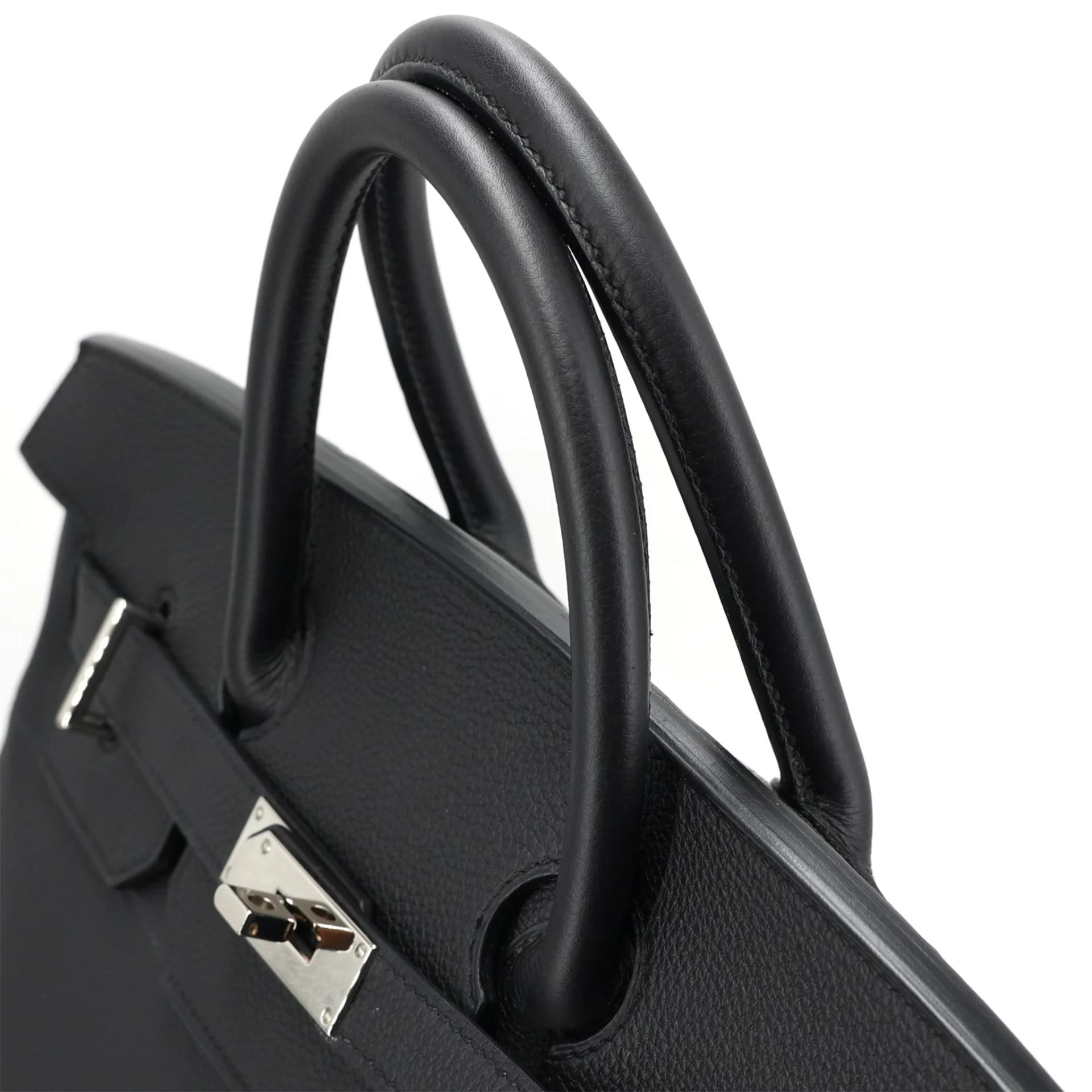 SA超美品 HERMÈS 爱马仕 HAC 40 89 黑色 Noir (Black) Togo小牛皮 银扣 B刻 2023年 - 3