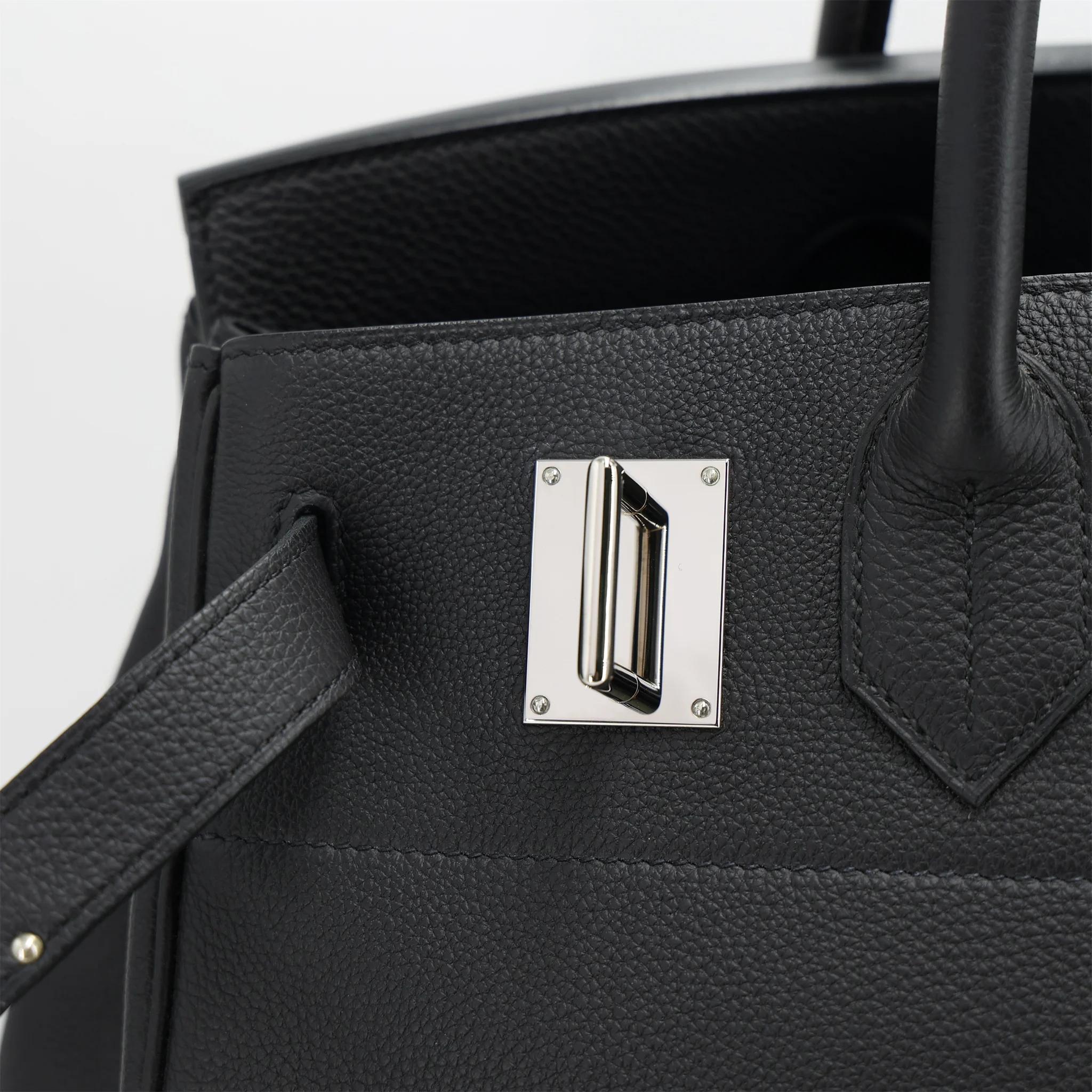 ランク SA HERMÈS エルメス オータクロア40 ブラック (89) トゴ シルバー金具 B刻印 (2023) - 12