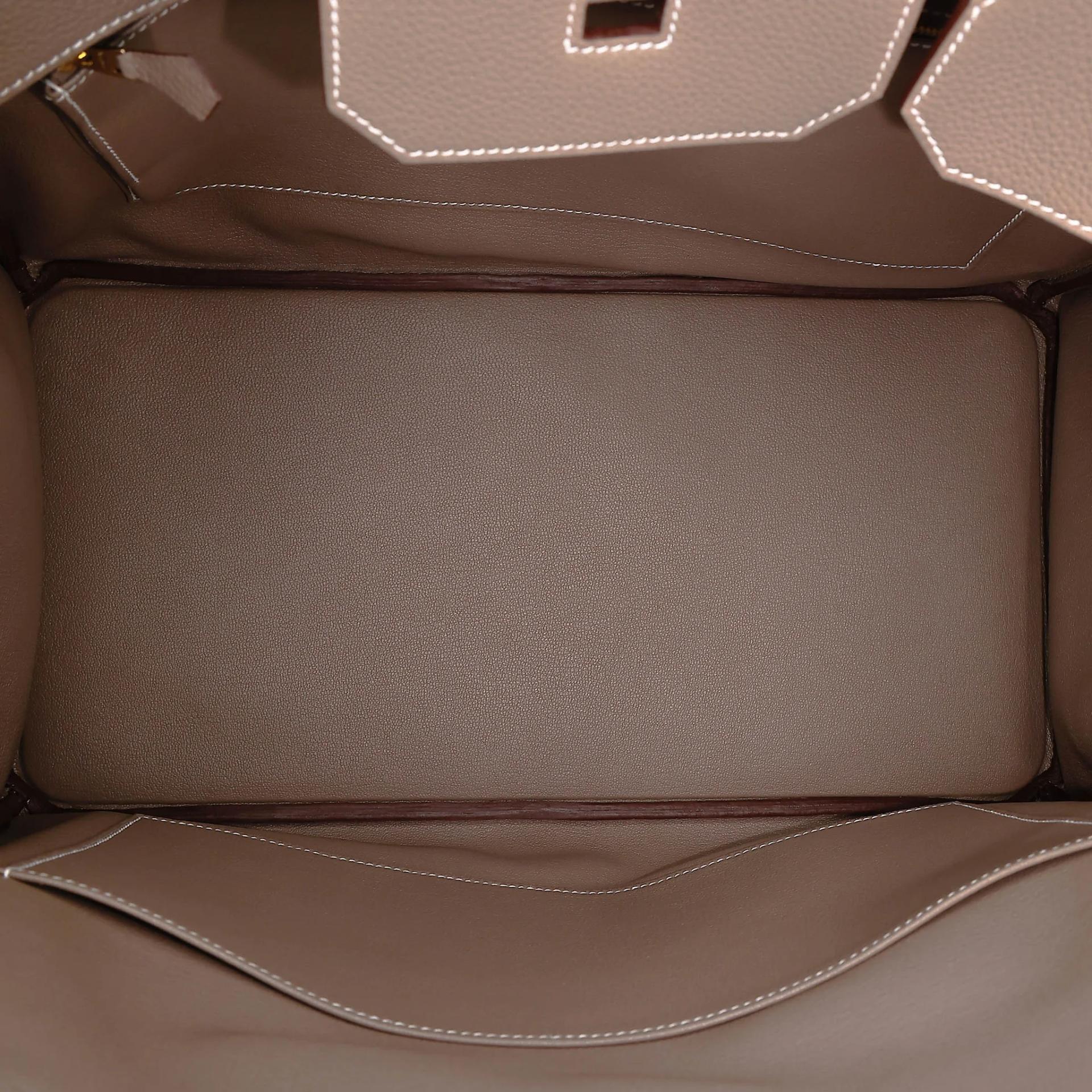 Brand New ( Rank N ) HERMÈS Birkin 40 Etoupe (18) Togo Gold hardware G (2026) - 15