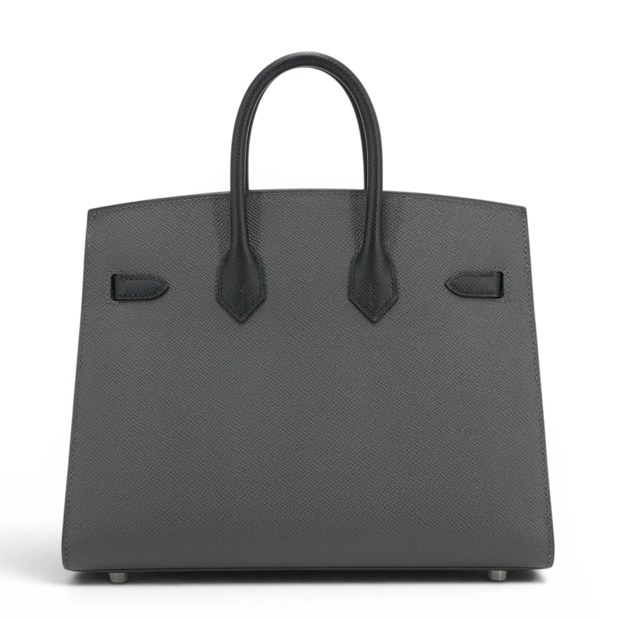 Birkin 25 sellier  Black Graphite (88)