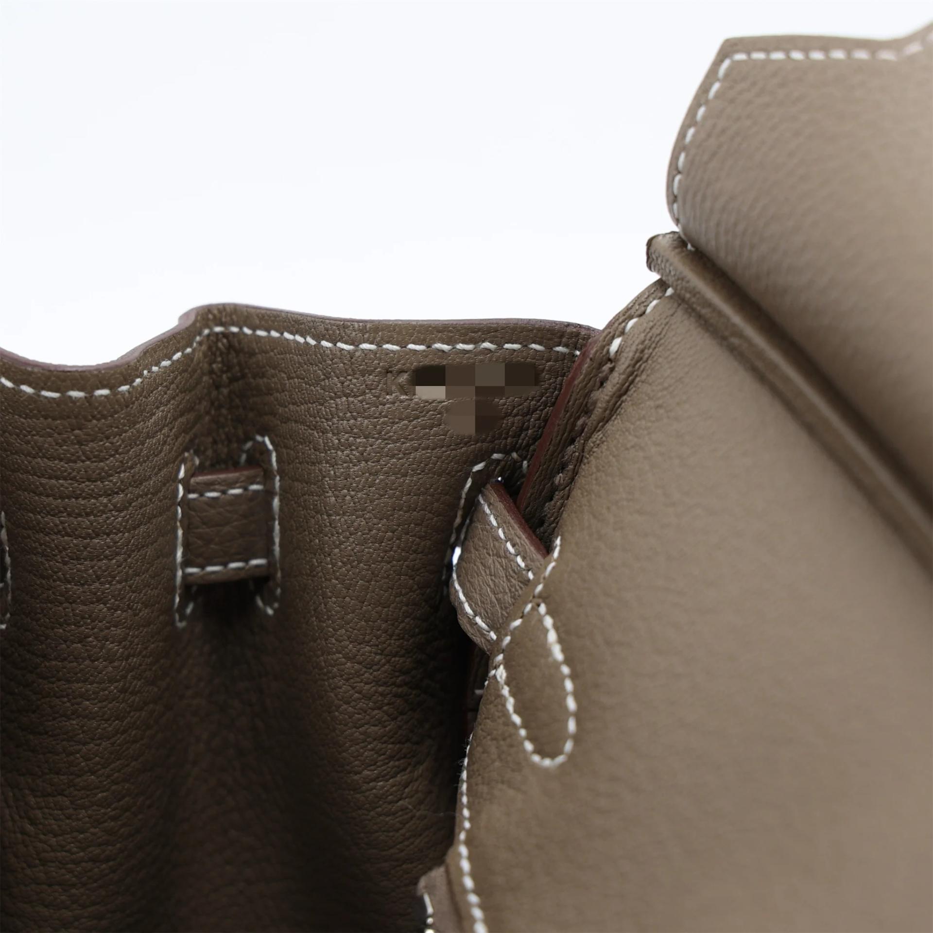 Brand New ( Rank N ) HERMÈS Birkin 25 Etoupe (18) Togo Palladium hardware K (2025) - 16