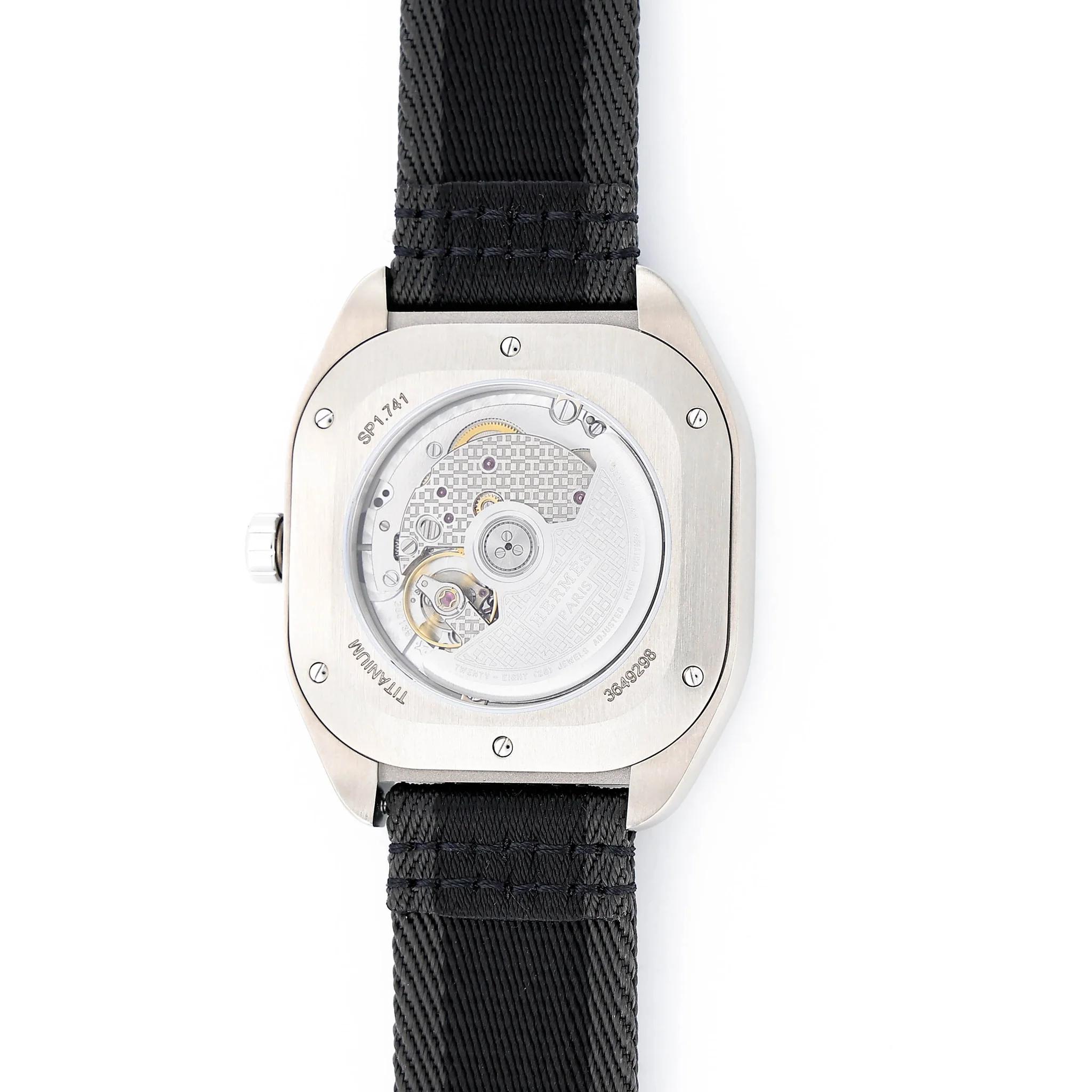 Brand New ( Rank N ) HERMÈS Watch Heure H Black Nylon Titanium - 5