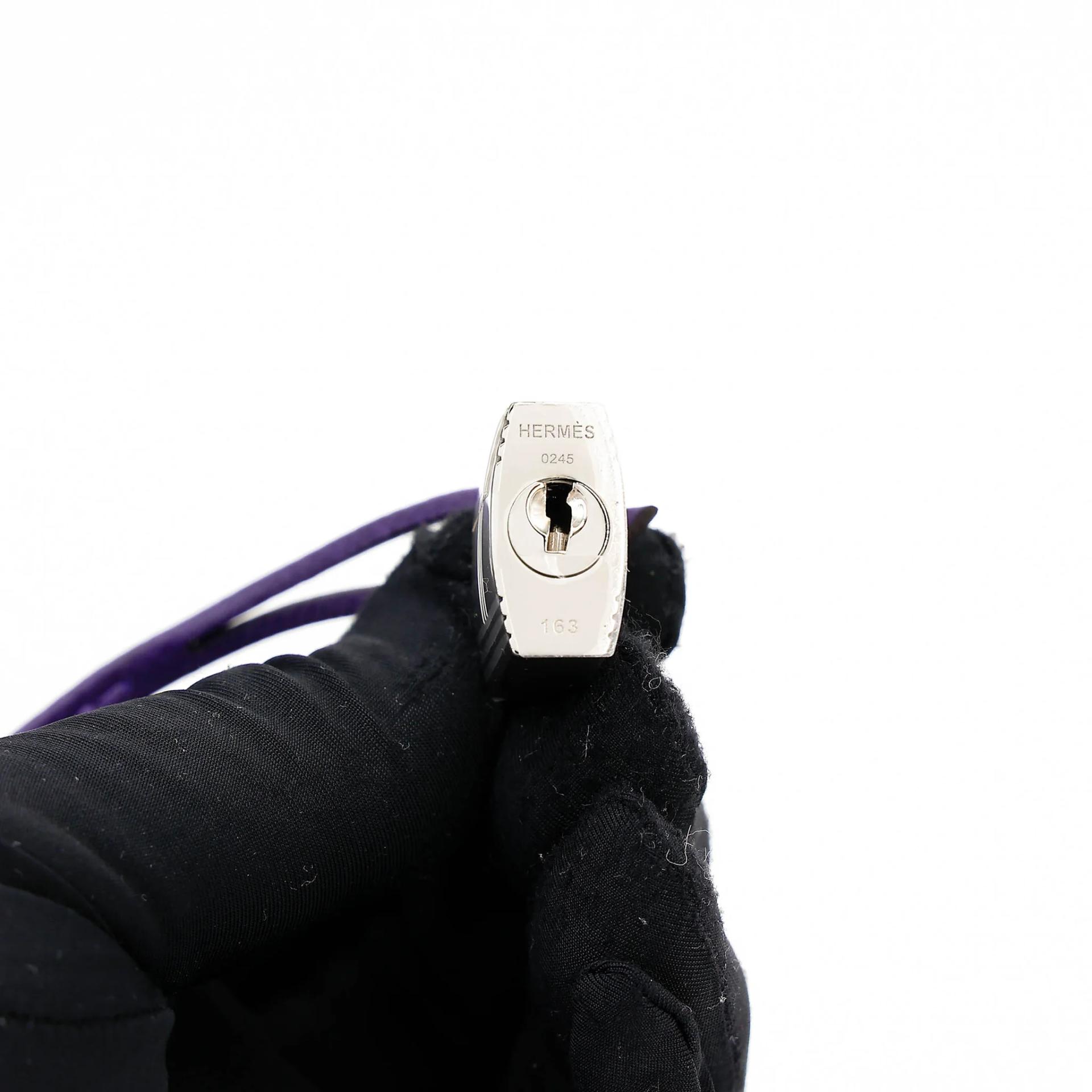Brand New ( Rank N ) HERMÈS Kelly 25 Sellier Purple (X3) Epsom Palladium hardware G (2026) - 18