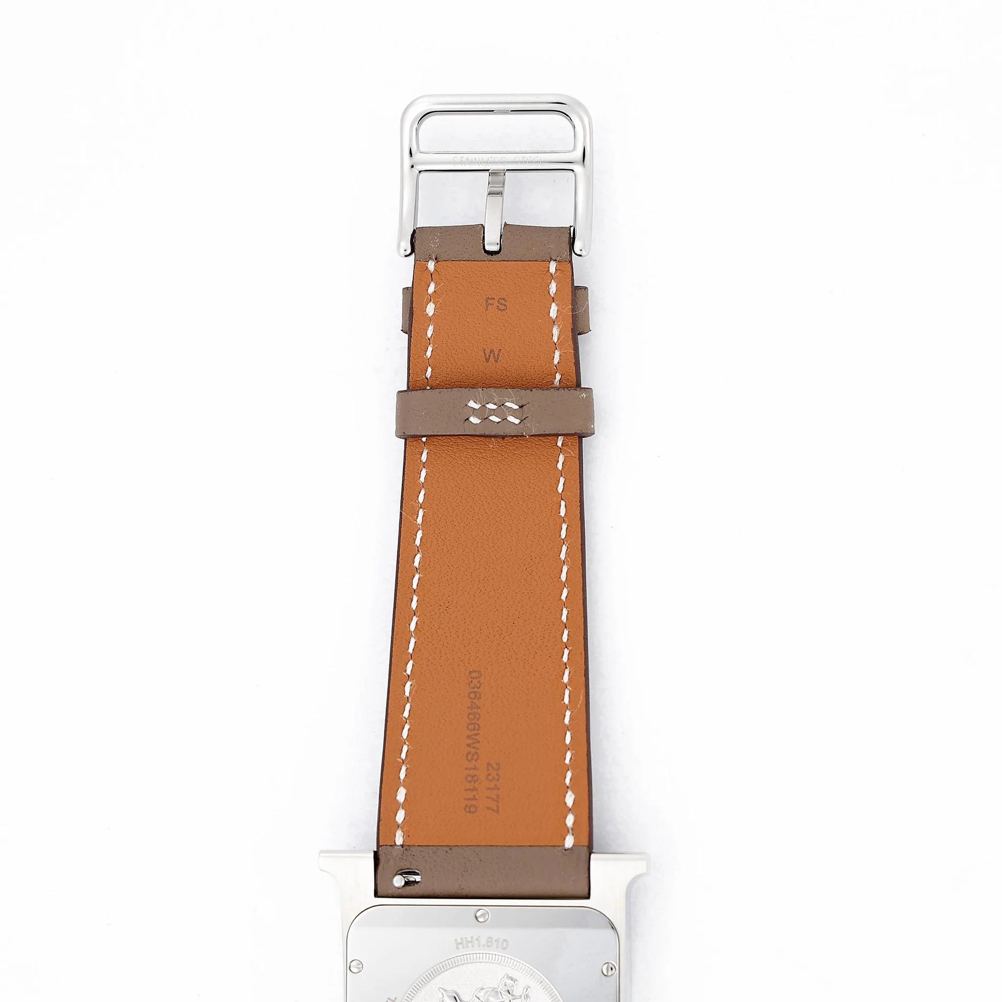 Brand New ( Rank N ) HERMÈS Watch Heure H Etoupe (18) Swift Stainless steel - 10