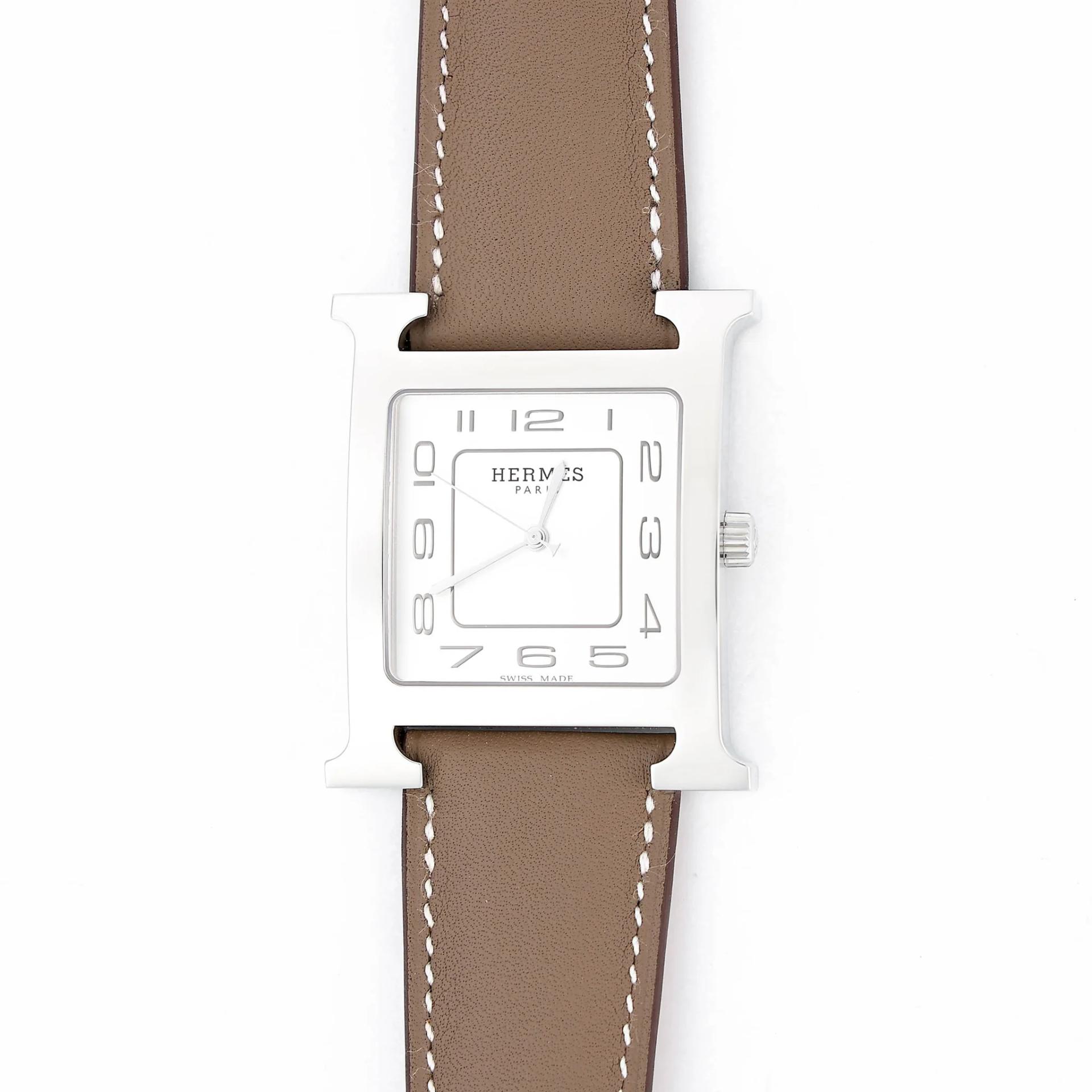 Brand New ( Rank N ) HERMÈS Watch Heure H Etoupe (18) Swift Stainless steel - 4