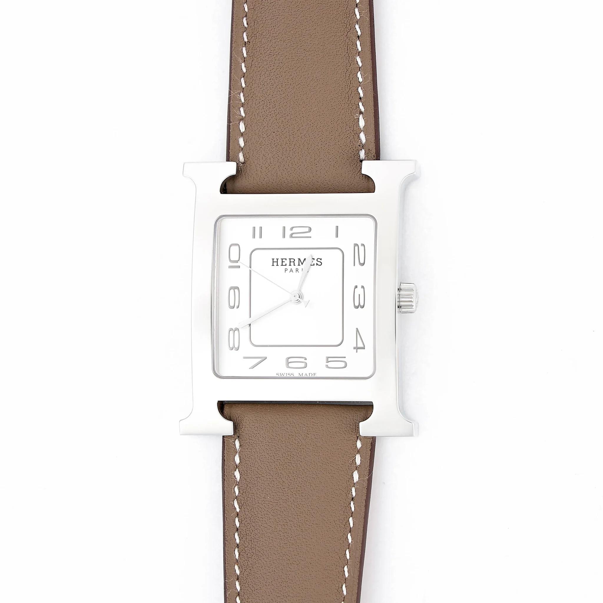 Brand New ( Rank N ) HERMÈS Watch Heure H Etoupe (18) Swift Stainless steel - 4