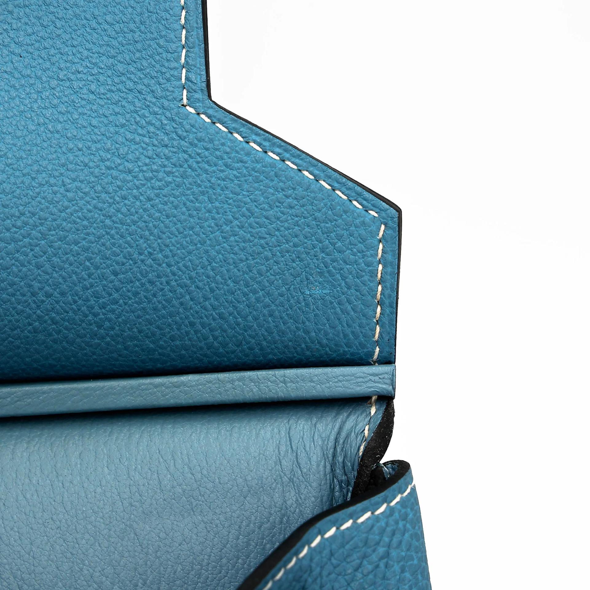 ランク NS 未使用品 HERMÈS エルメス バーキン35 ブルージーン (75) トゴ シルバー金具 □N刻印 (2010) - 15