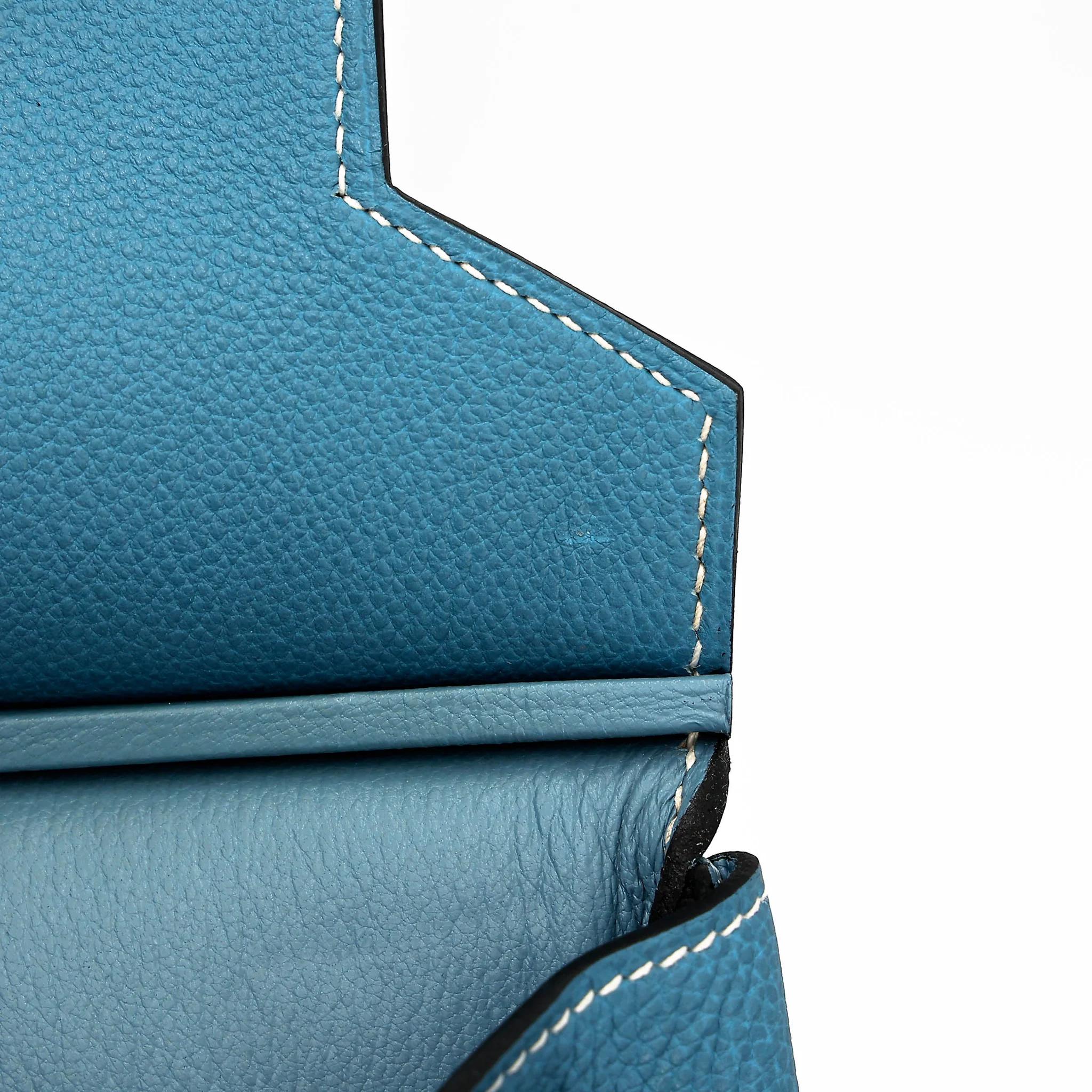 ランク NS 未使用品 HERMÈS エルメス バーキン35 ブルージーン (75) トゴ シルバー金具 □N刻印 (2010) - 15