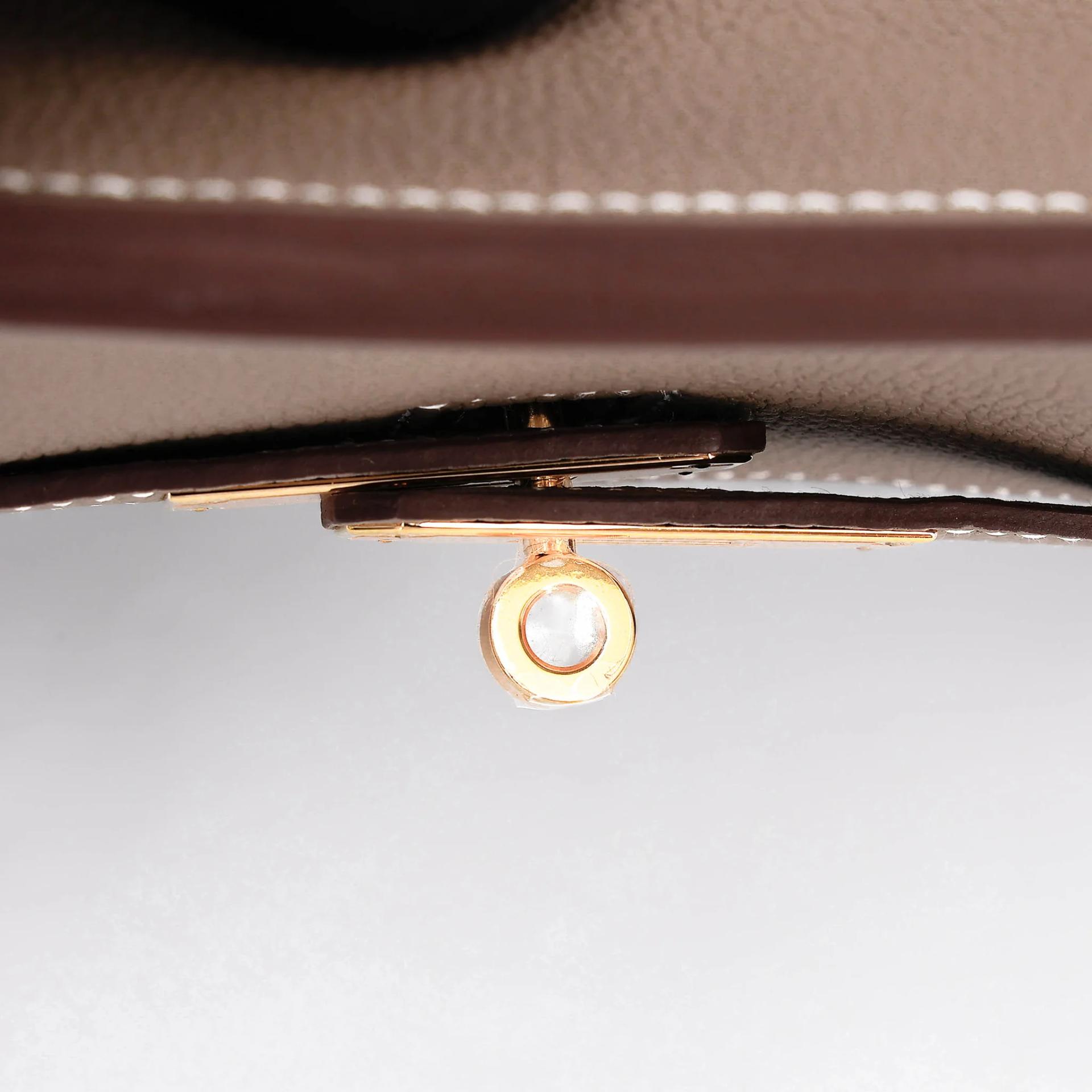 Brand New ( Rank N ) HERMÈS Birkin 40 Etoupe (18) Togo Gold hardware G (2026) - 9