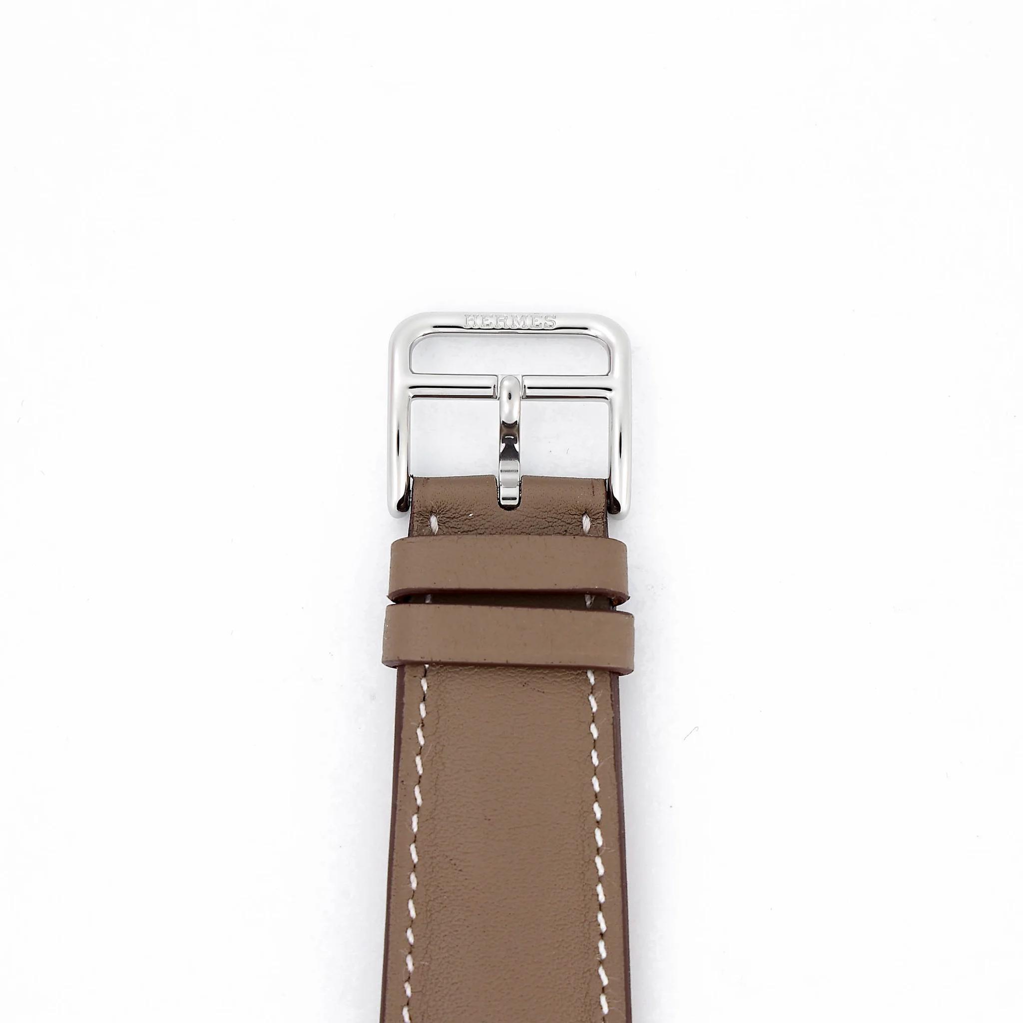 Brand New ( Rank N ) HERMÈS Watch Heure H Etoupe (18) Swift Stainless steel - 8