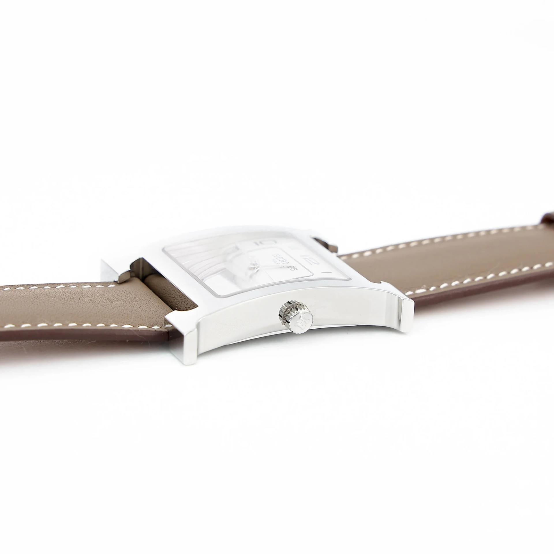 Brand New ( Rank N ) HERMÈS Watch Heure H Etoupe (18) Swift Stainless steel - 6