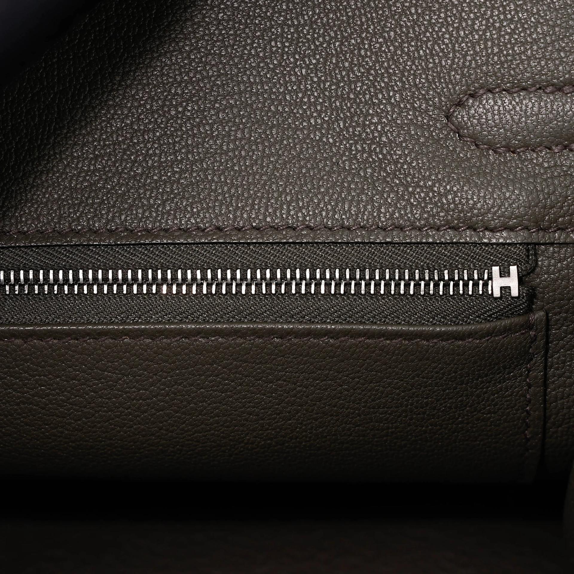 Very Good ( Rank A) HERMÈS Birkin 25 Vert de Gris (C6) Togo Palladium hardware U (2022) - 18