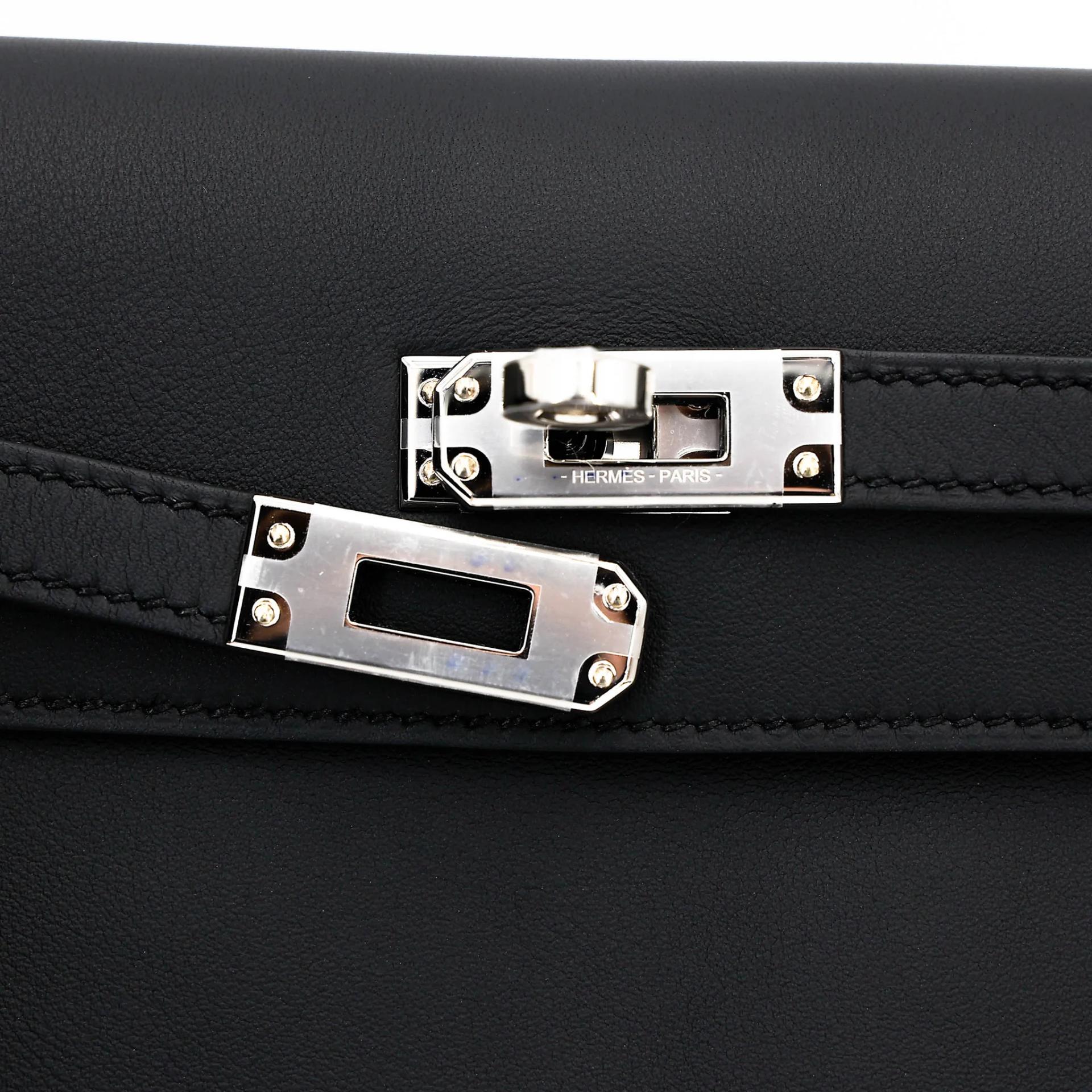 ランク N 新品 HERMÈS エルメス ケリーダンス ブラック (89) スイフト シルバー金具 K刻印 (2025) - 8