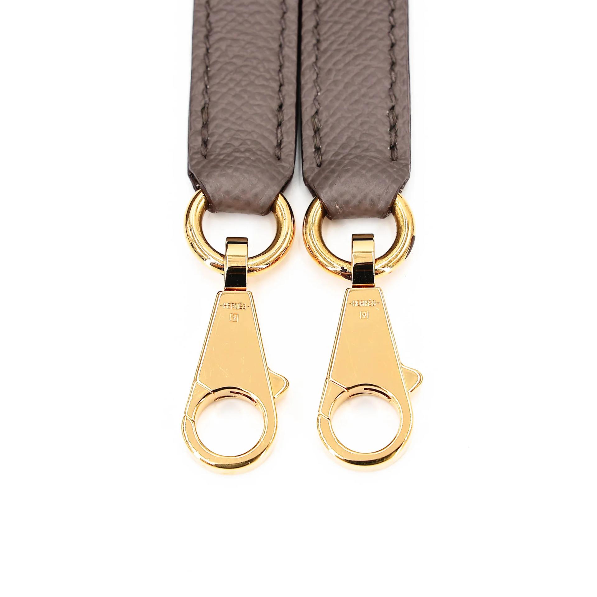 Very Good ( Rank A) HERMÈS Kelly 28 Sellier Etain (8F) Epsom Gold hardware D (2019) - 30
