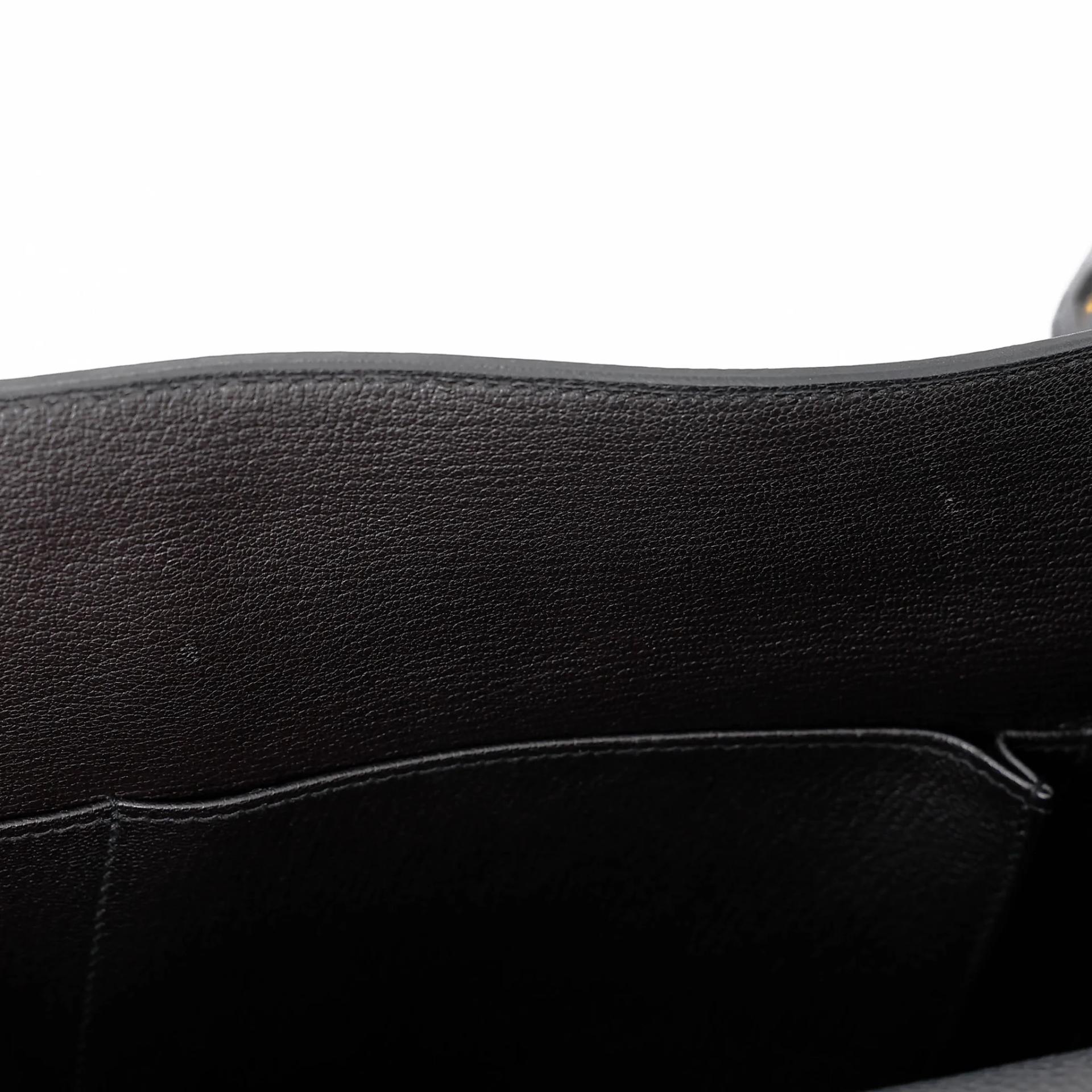 Excellent ( Rank SA ) HERMÈS Kelly 40 Noir (89) Togo Gold hardware A (2017) - 23