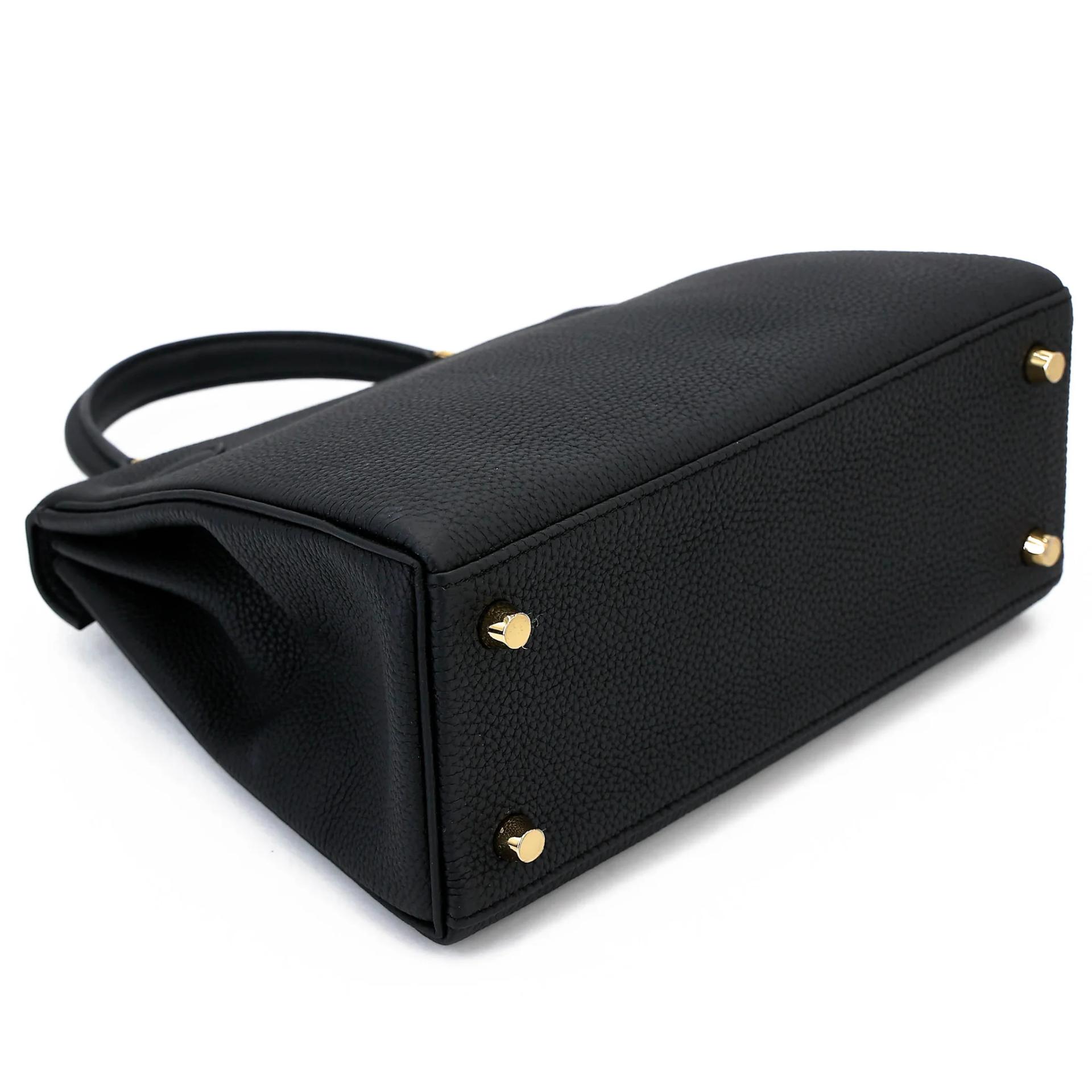 Brand New ( Rank N ) HERMÈS Kelly 25 Noir (89) Togo Gold hardware K (2025) - 7