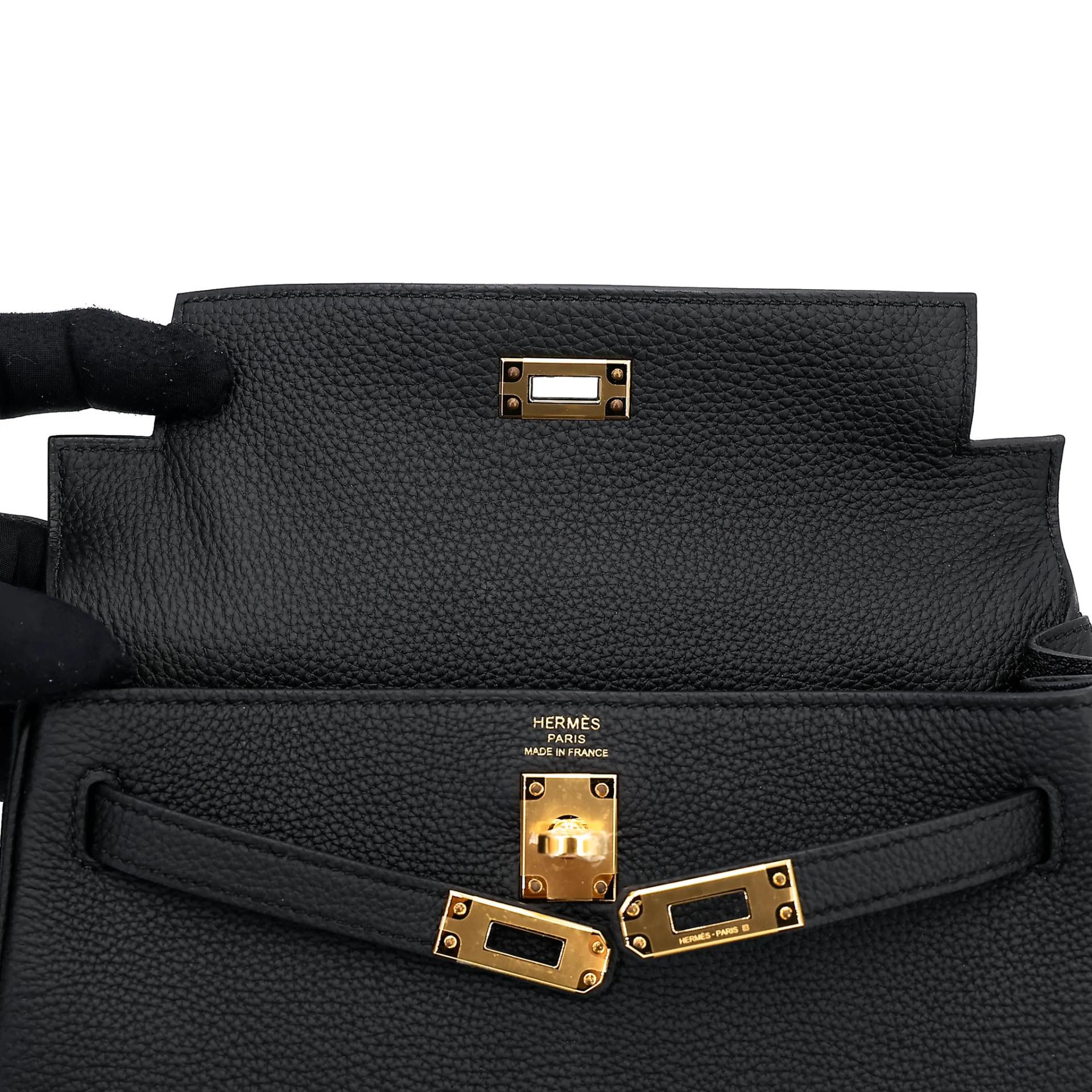 Brand New ( Rank N ) HERMÈS Kelly 25 Noir (89) Togo Gold hardware K (2025) - 12