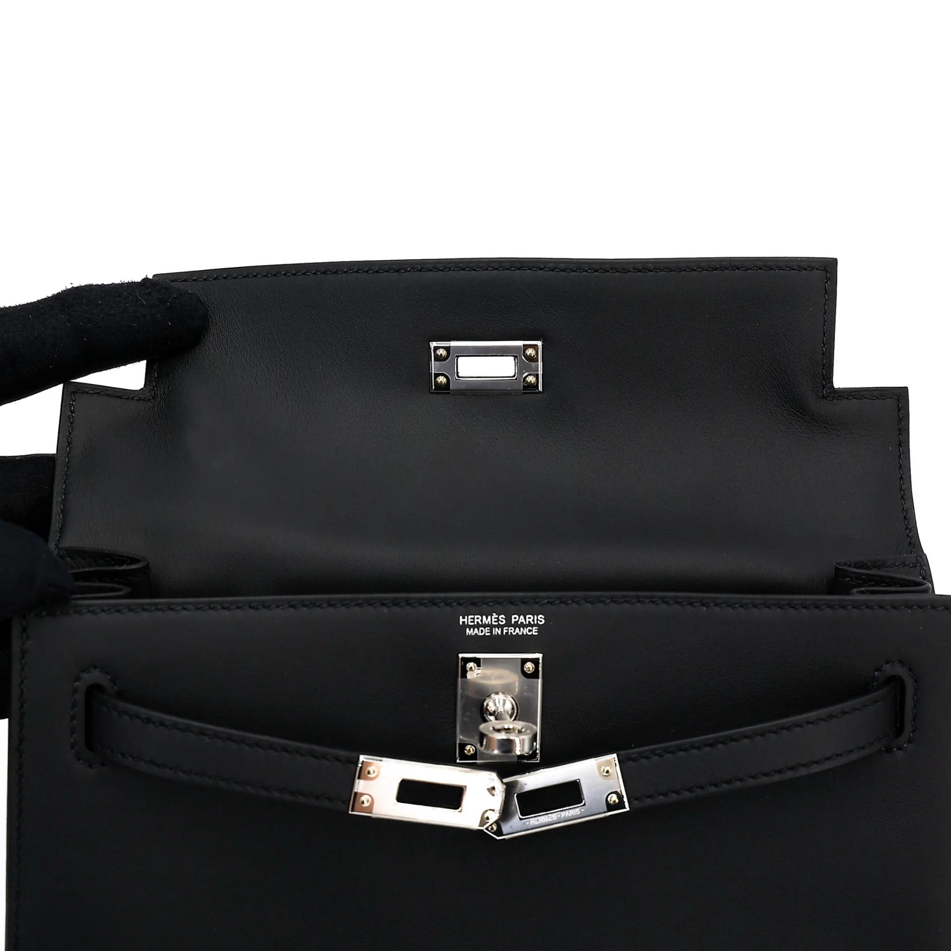 ランク N 新品 HERMÈS エルメス ケリーダンス ブラック (89) スイフト シルバー金具 K刻印 (2025) - 12