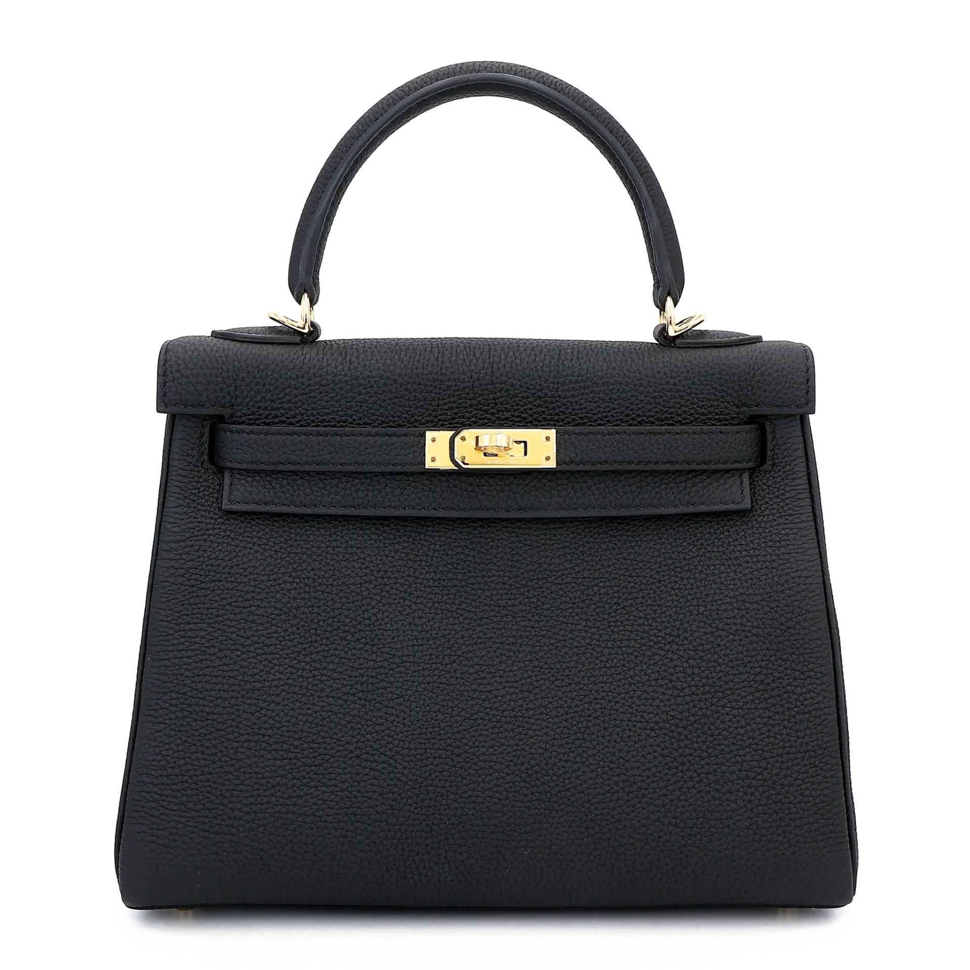 Brand New ( Rank N ) HERMÈS Kelly 25 Noir (89) Togo Gold hardware K (2025) - 1