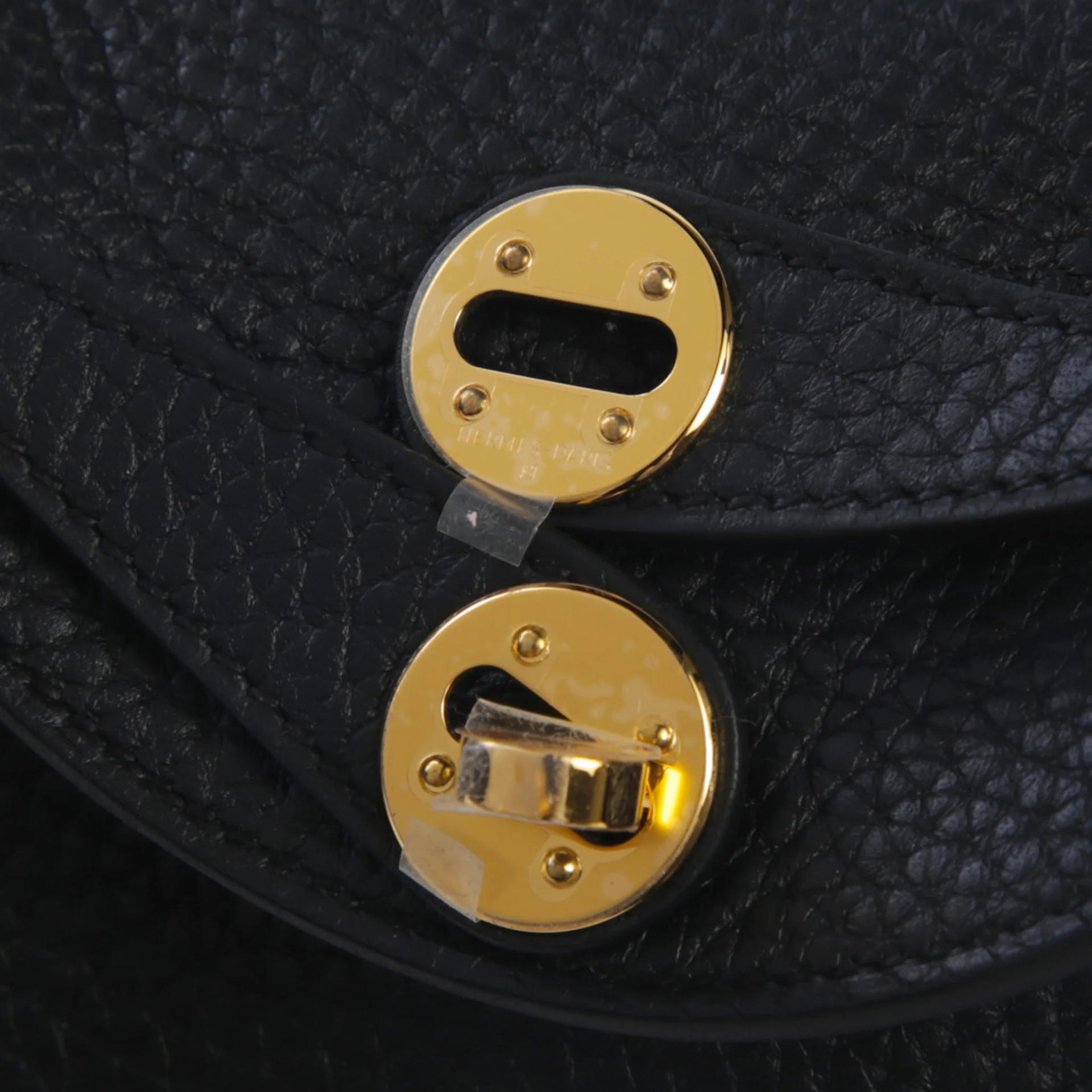 Brand New ( Rank N ) HERMÈS Mini Lindy Noir (89) Clemence Gold hardware G (2026) - 8