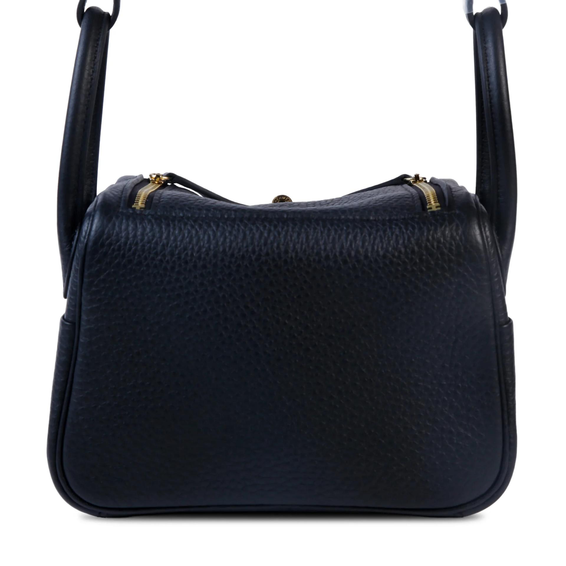 Brand New ( Rank N ) HERMÈS Mini Lindy Noir (89) Clemence Gold hardware G (2026) - 2